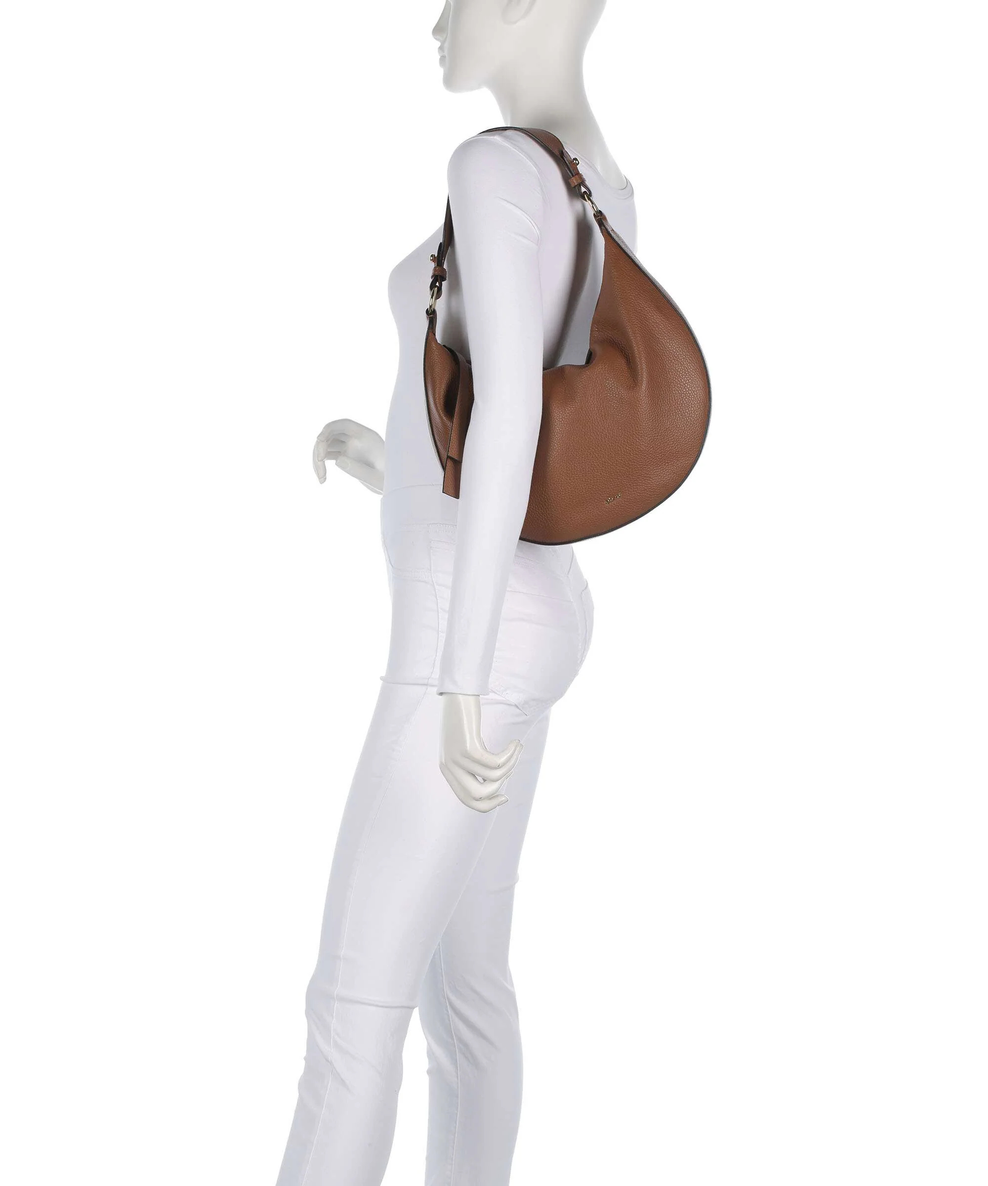 Abro Adria Lulu Small Hobo tas caramel/cognac - Image 3