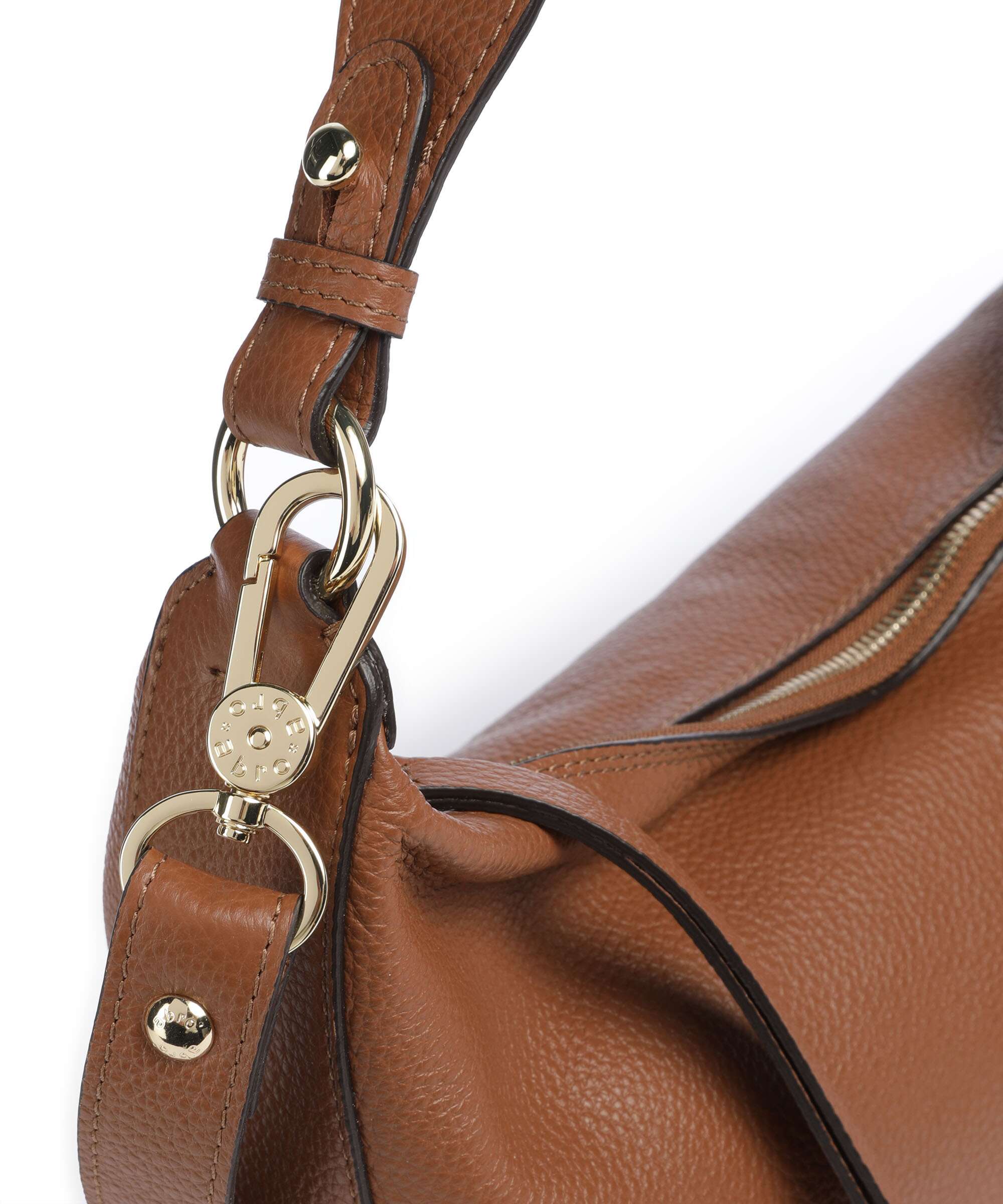 Abro Adria Lulu Small Hobo tas caramel/cognac - Image 4