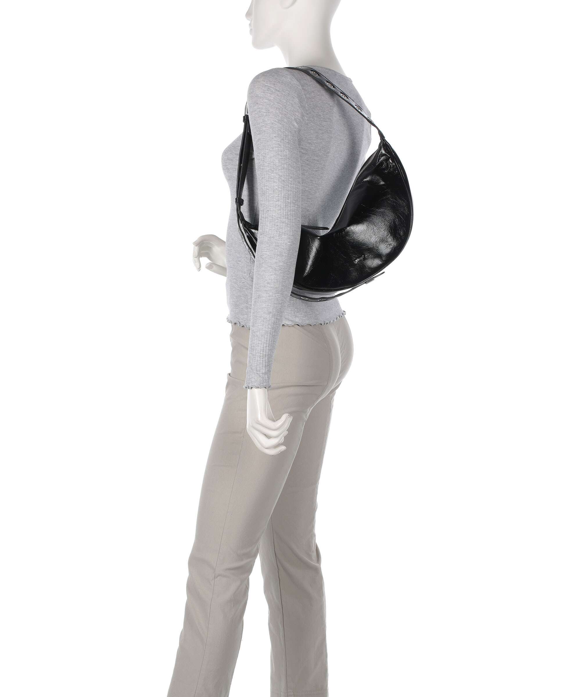 Abro Alias Soft By My Side Hobo tas black/nickel - Image 3