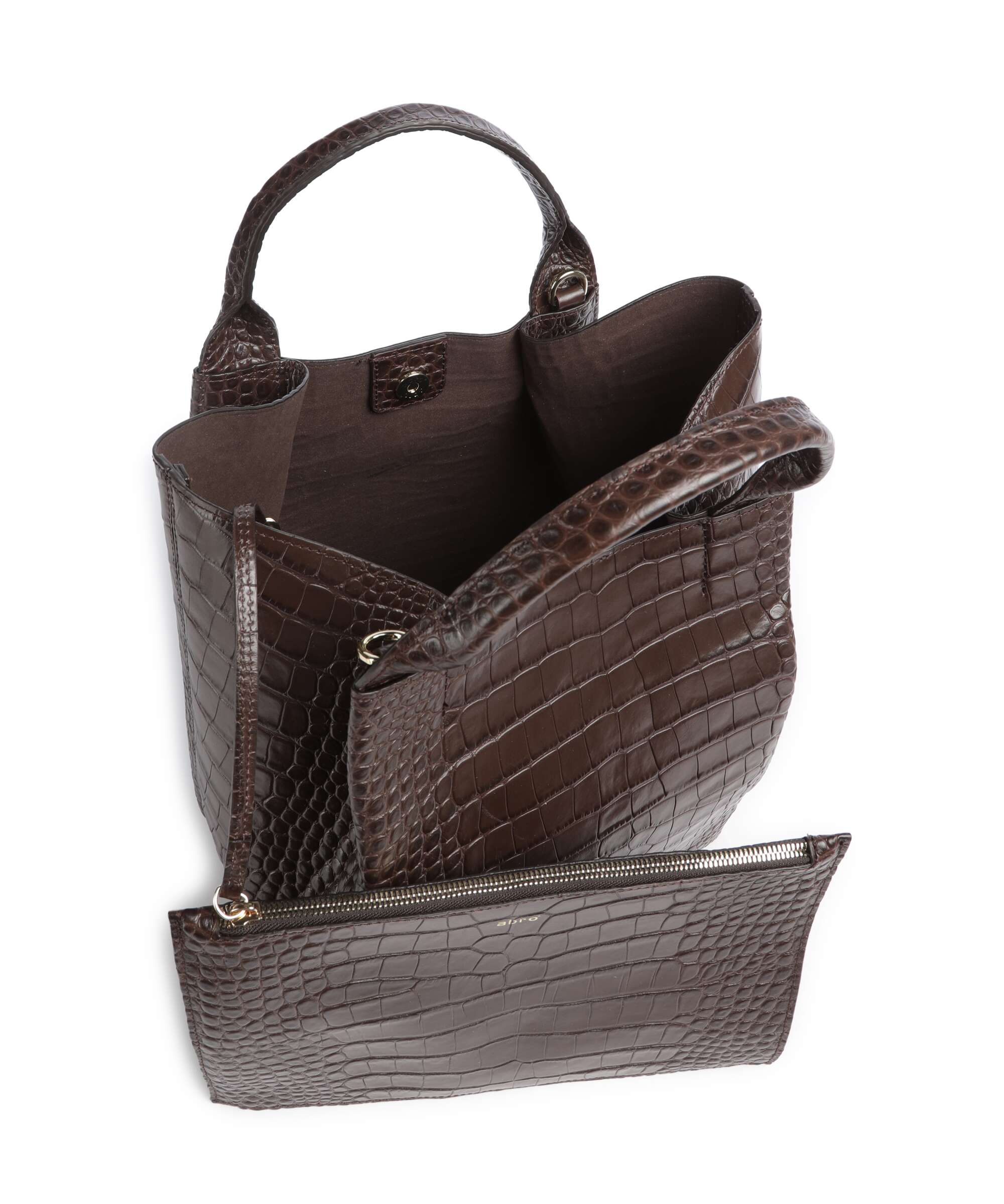 Abro Cocco Mondial Essential Medium Handtas dark brown - Image 6