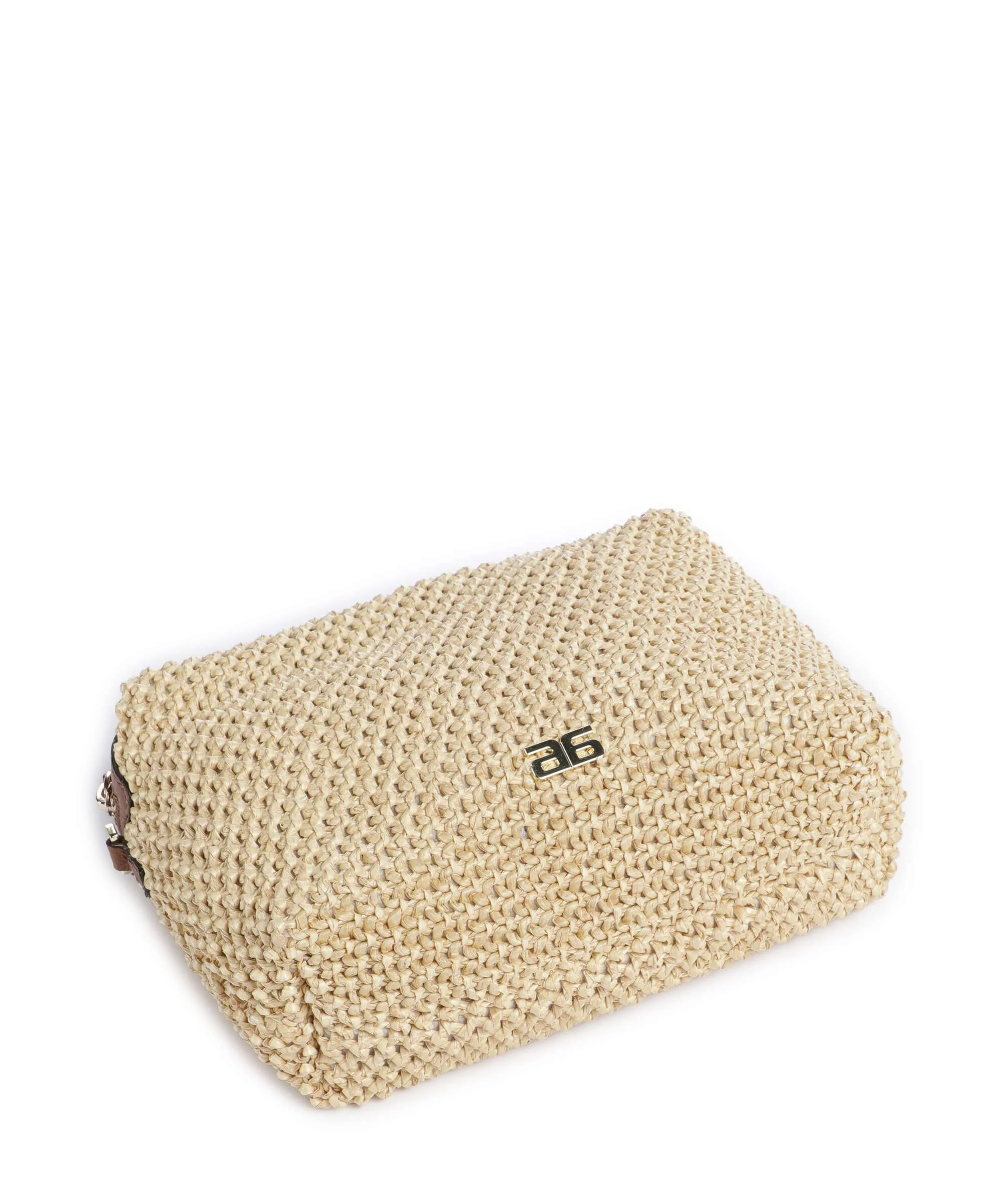 Abro Maglia Raffia Kaia Crossbody tas natural/nut - Image 5