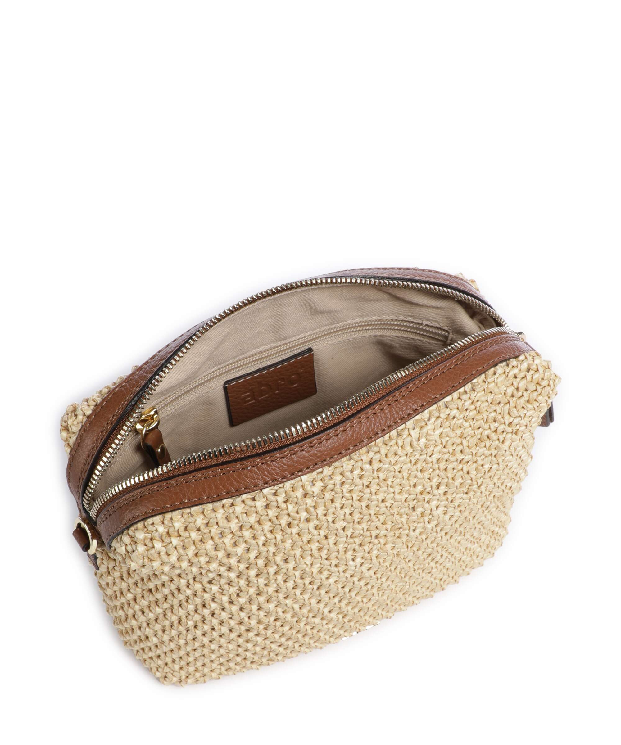Abro Maglia Raffia Kaia Crossbody tas natural/nut - Image 6