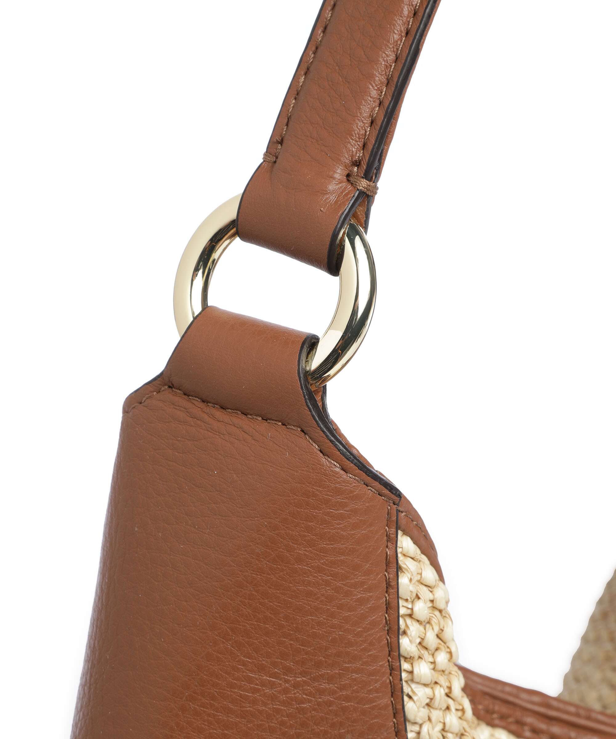 Abro Maglia Raffia Open Air Hobo tas natural/nut - Image 4