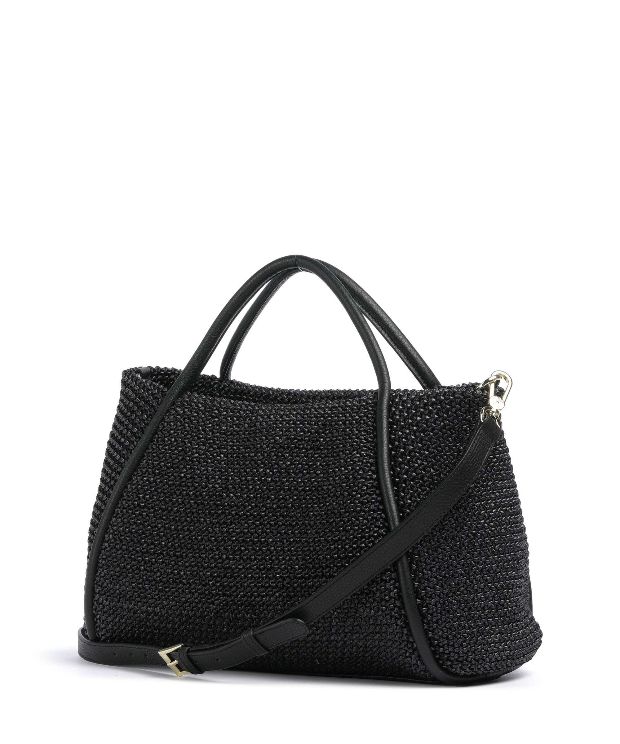 Abro Maglia Raffia Willow Handtas black/gold - Image 2