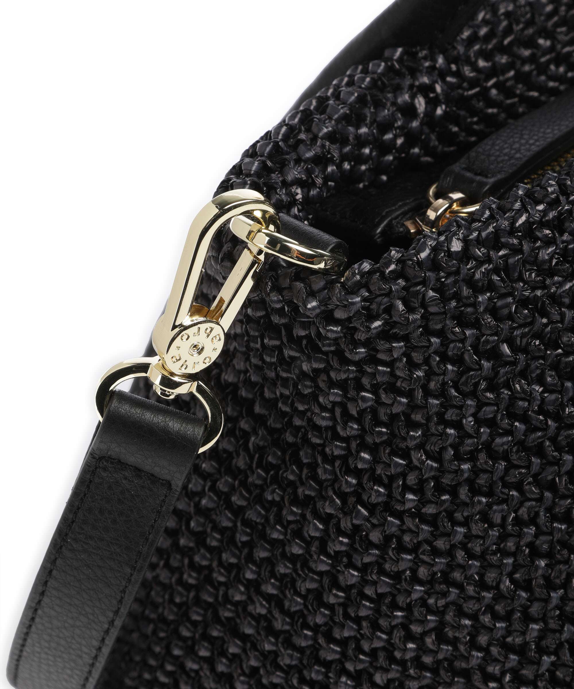 Abro Maglia Raffia Willow Handtas black/gold - Image 4