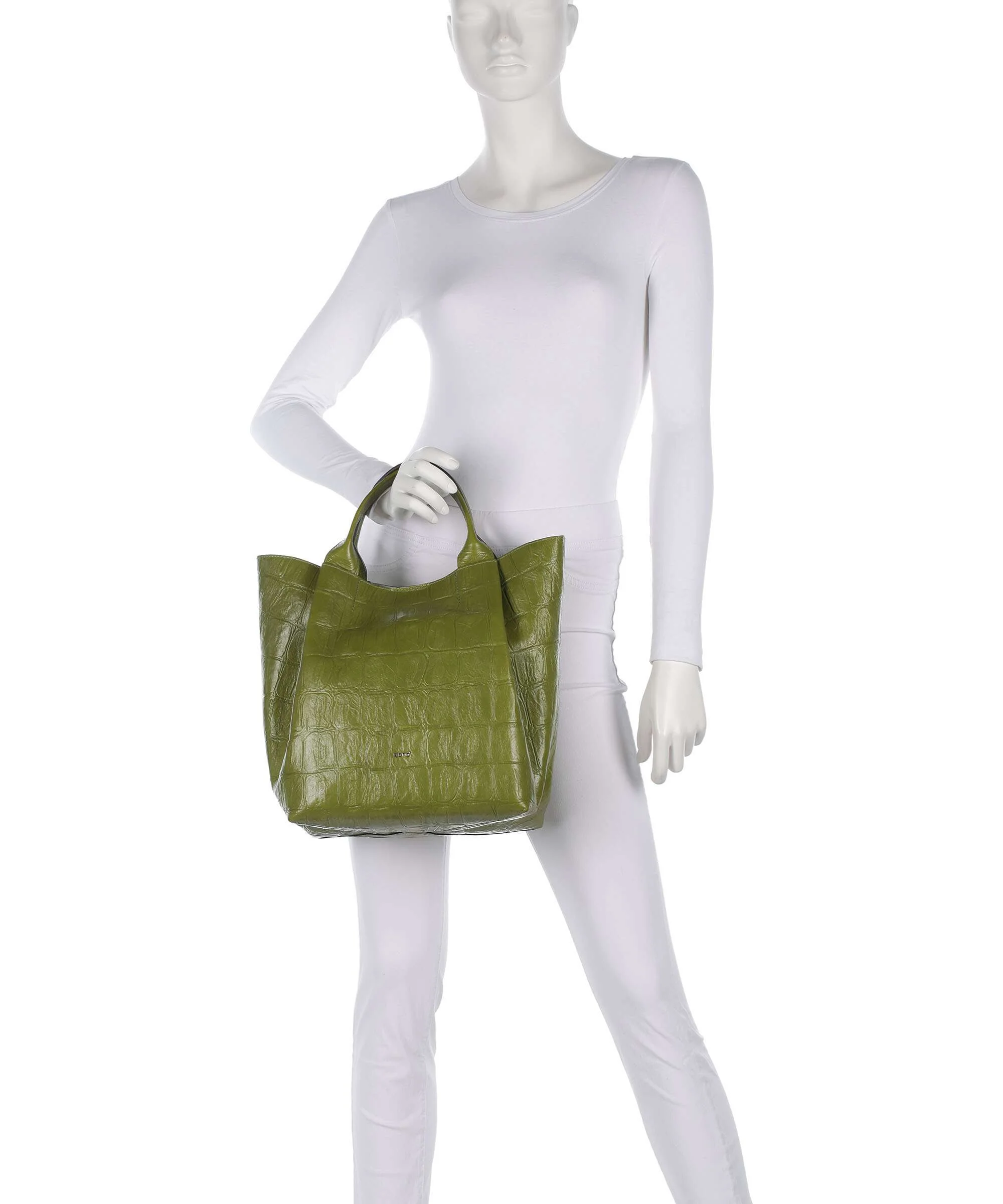 Abro Maxi Cocco Essential Medium Handtas lime - Image 3
