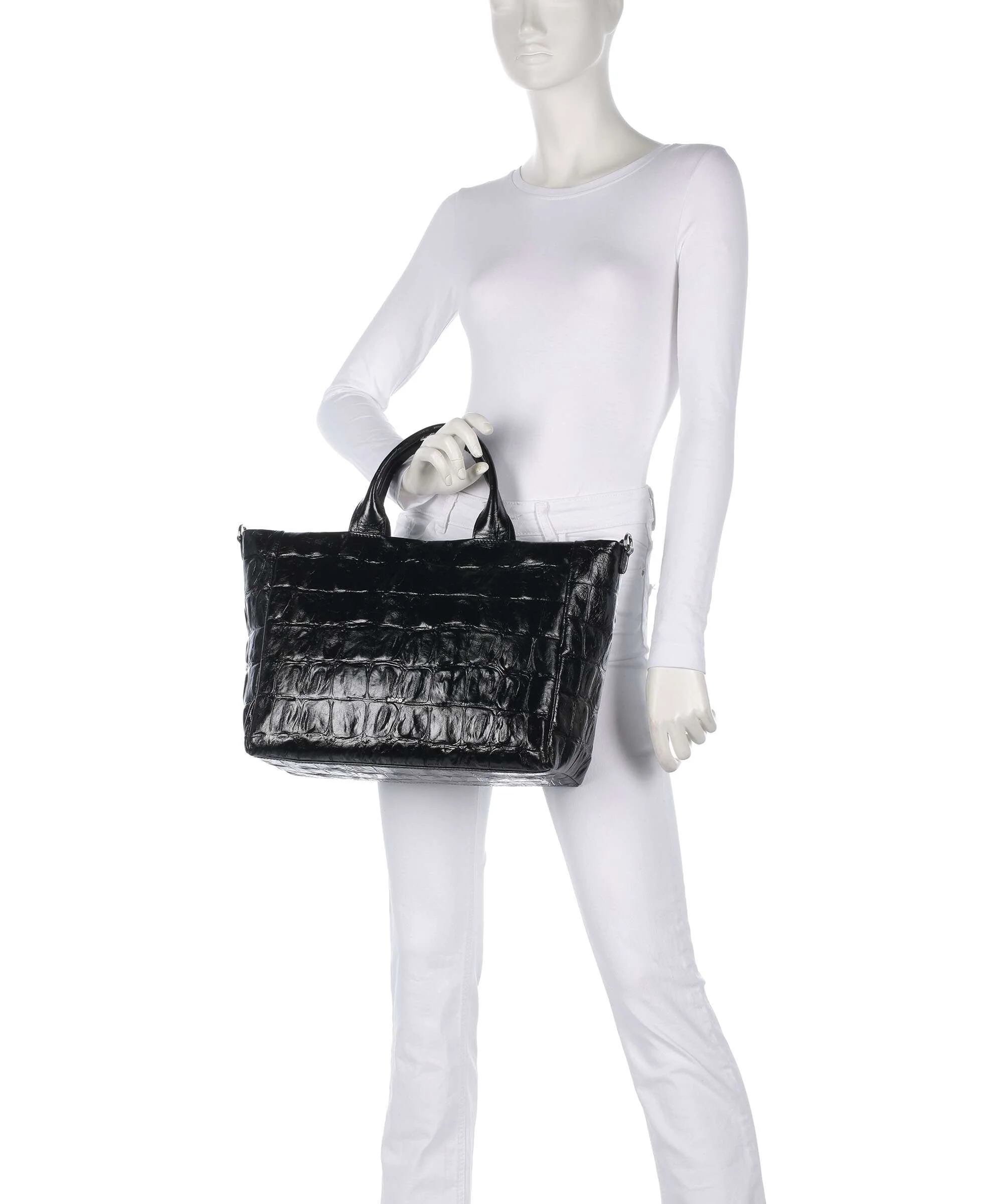 Abro Maxi Cocco Mia Handtas black/nickel - Image 3