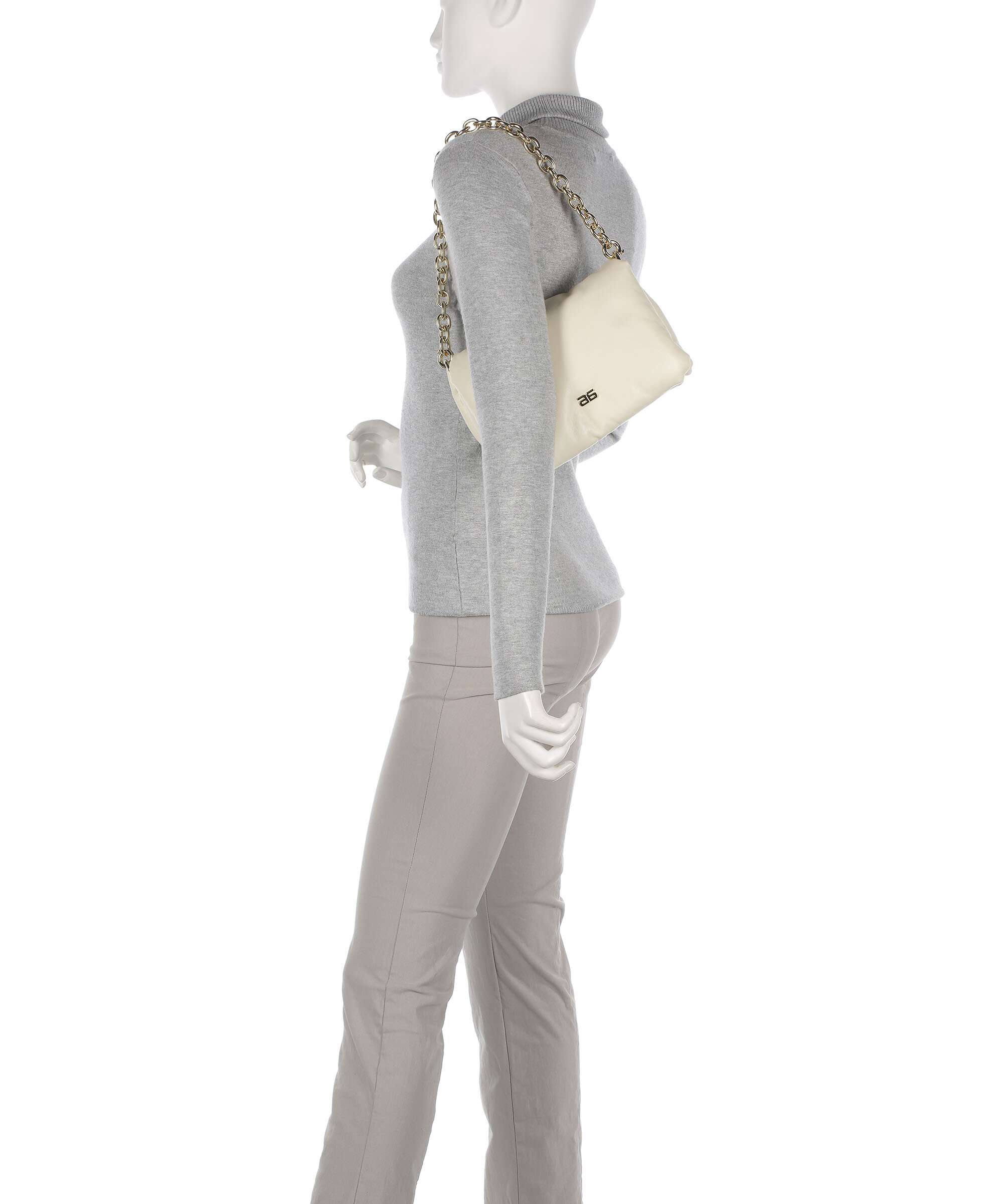 Abro Piuma Lucido Puffer Schoudertas milk - Image 3