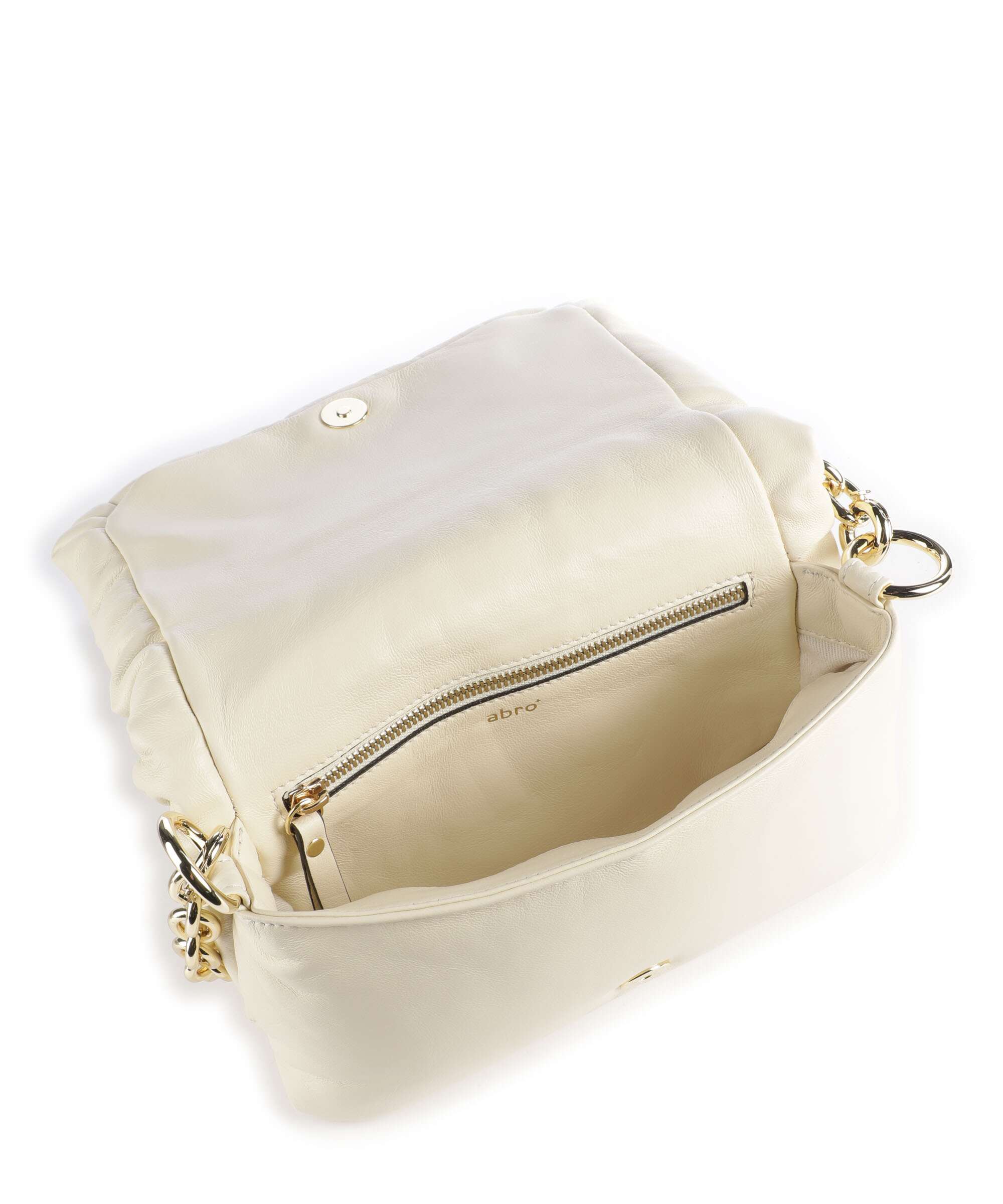 Abro Piuma Lucido Puffer Schoudertas milk - Image 6