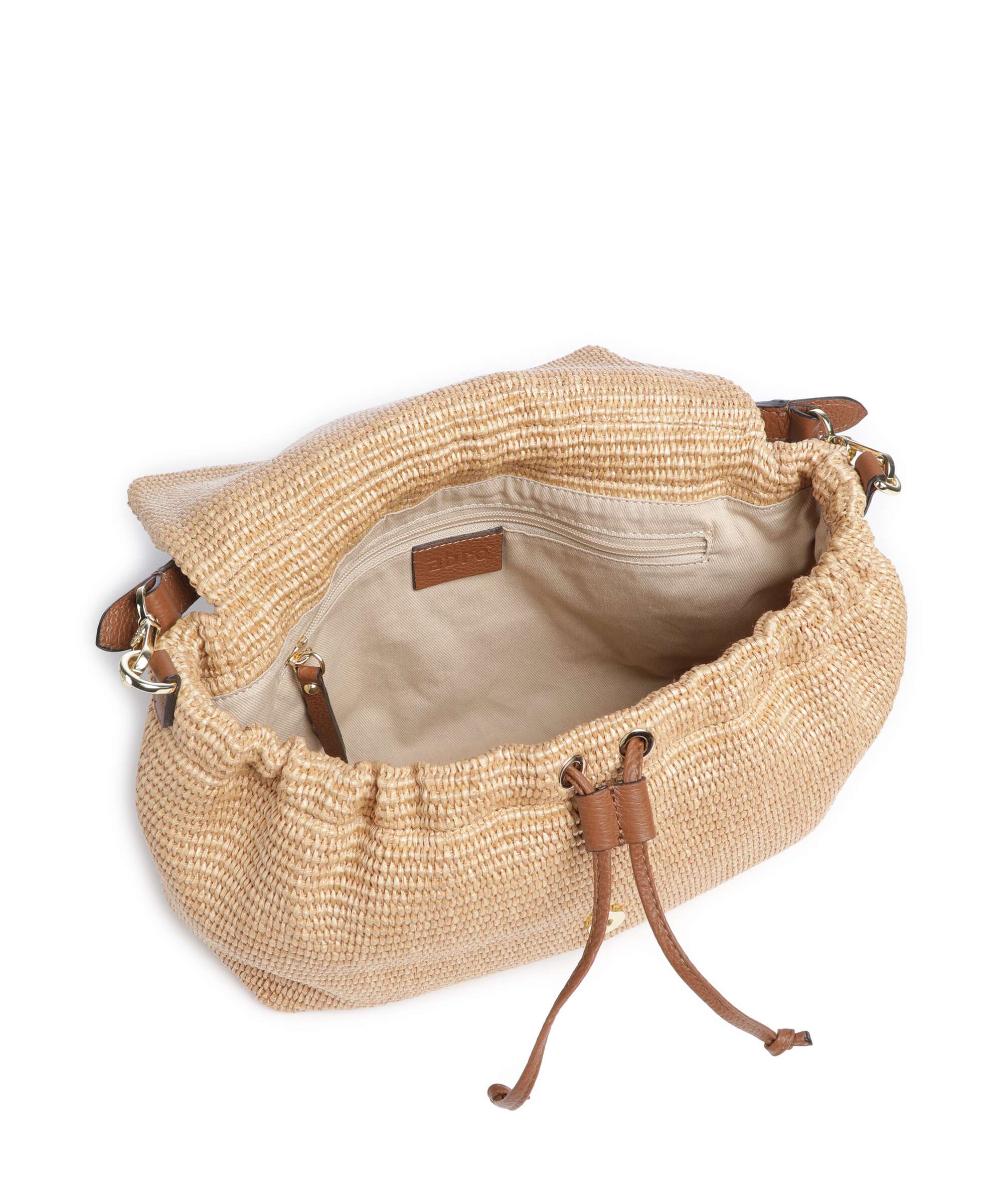 Abro Raffia Classica Temi Large Schoudertas natural - Image 6