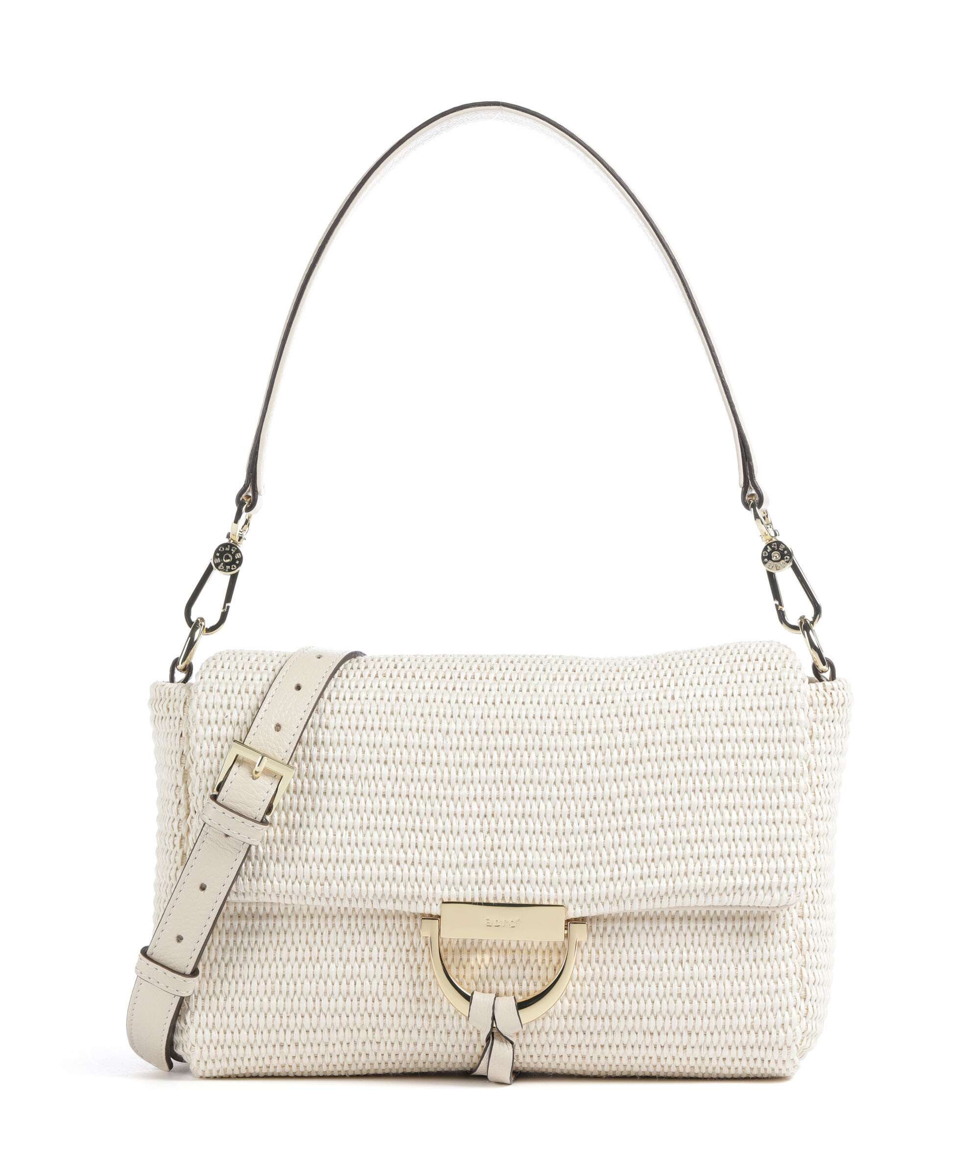 Abro Raffia Classica Temi Schoudertas beige