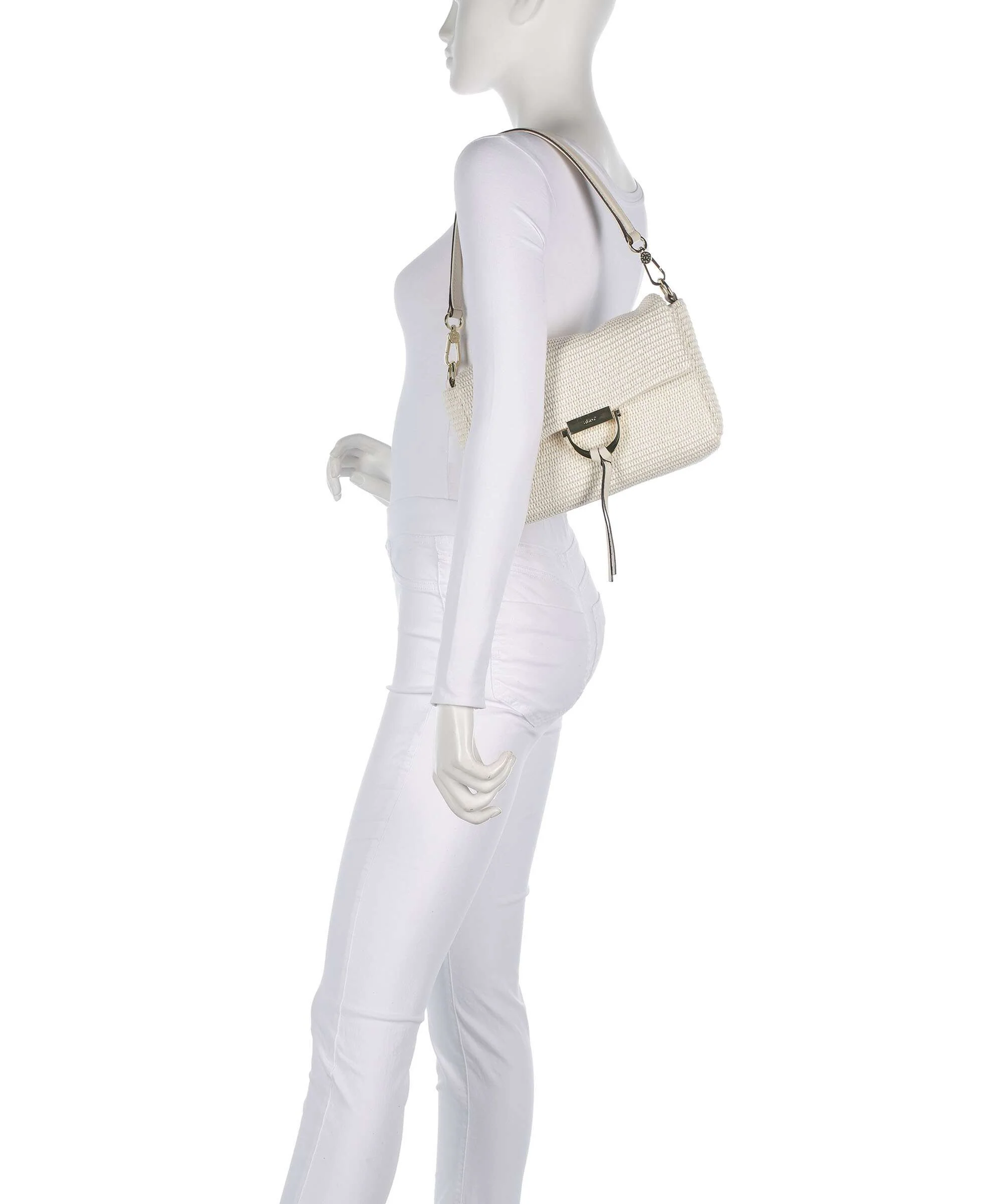 Abro Raffia Classica Temi Schoudertas beige - Image 3