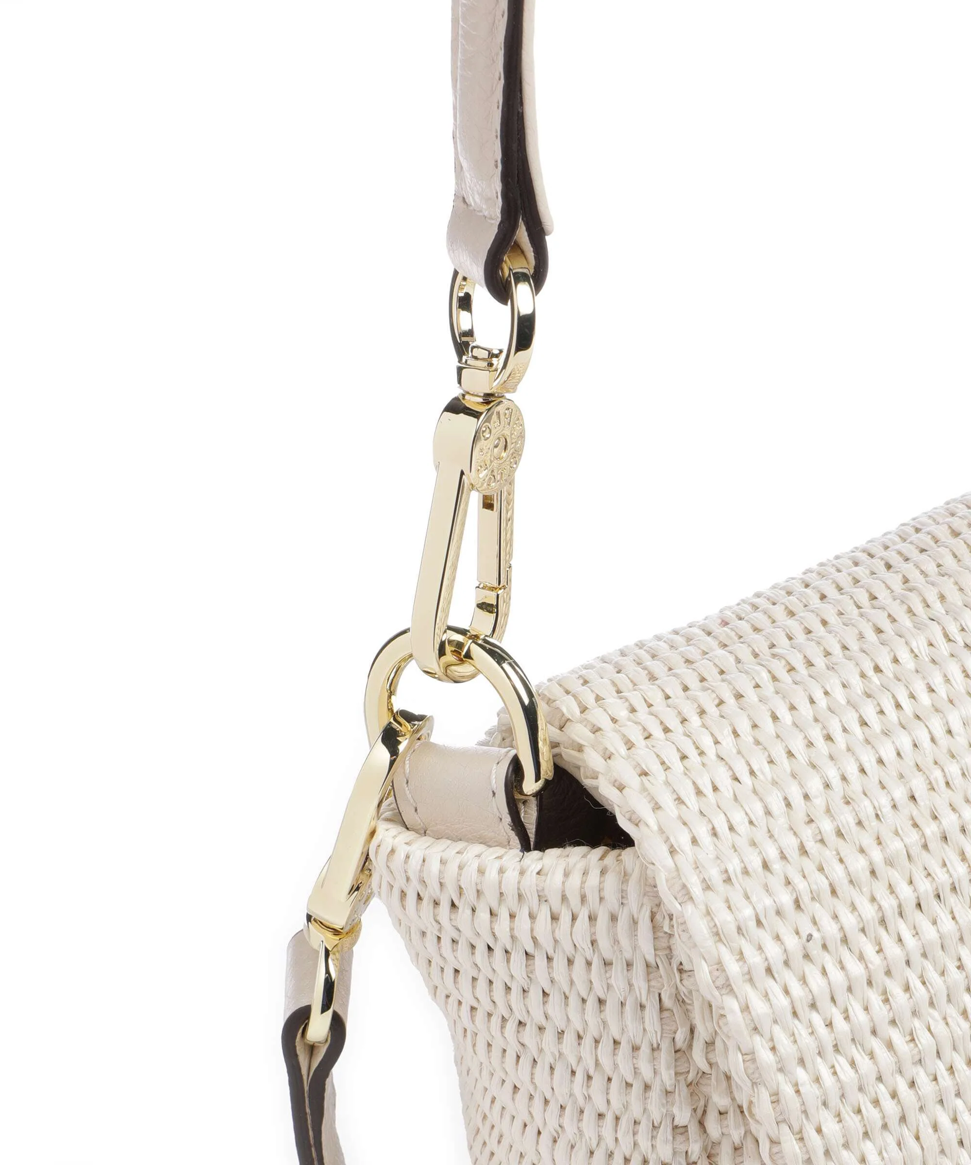 Abro Raffia Classica Temi Schoudertas beige - Image 5