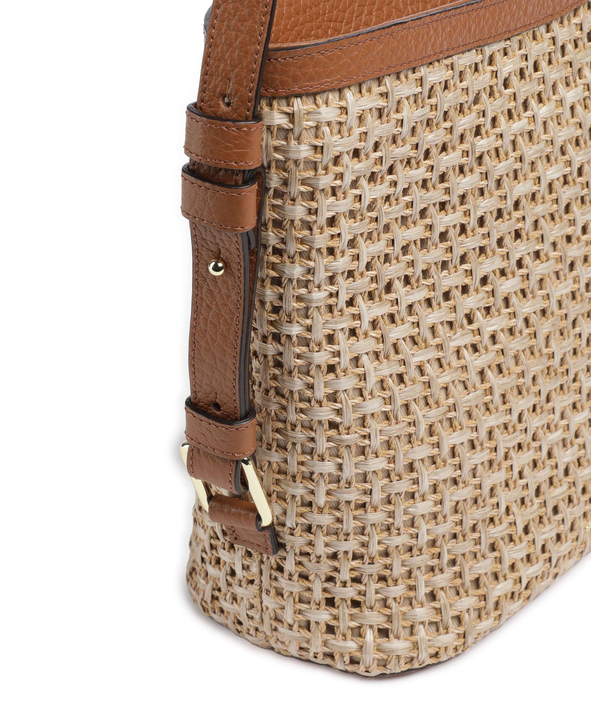 Abro Raffia Cordino Cosmo Crossbody tas caramel/cognac - Image 4