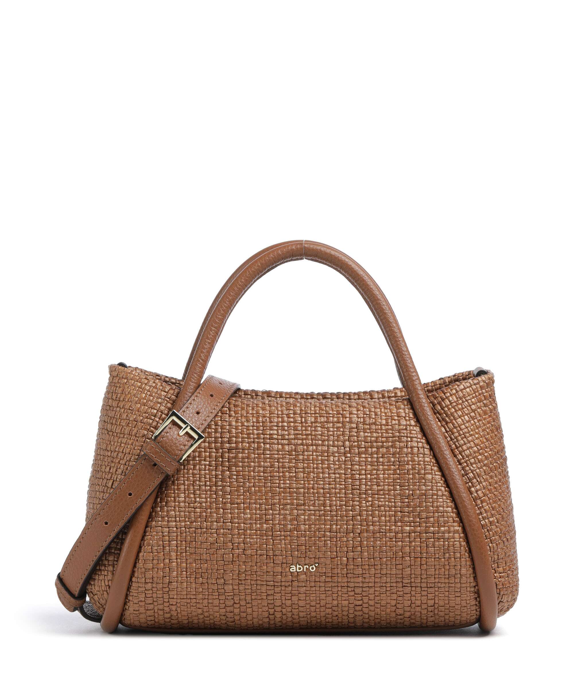 Abro Raffia Intreccio Willow Handtas caramel/cognac