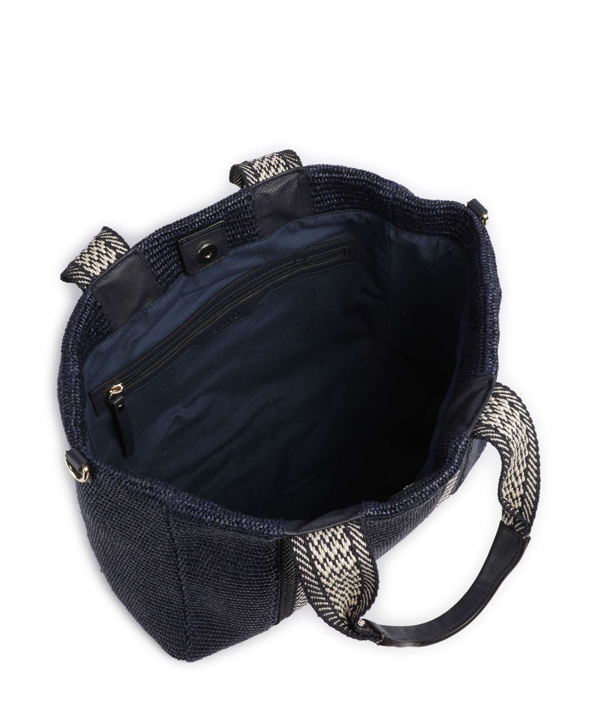 Abro Raffia Kaia Boodschappentas navy - Image 6
