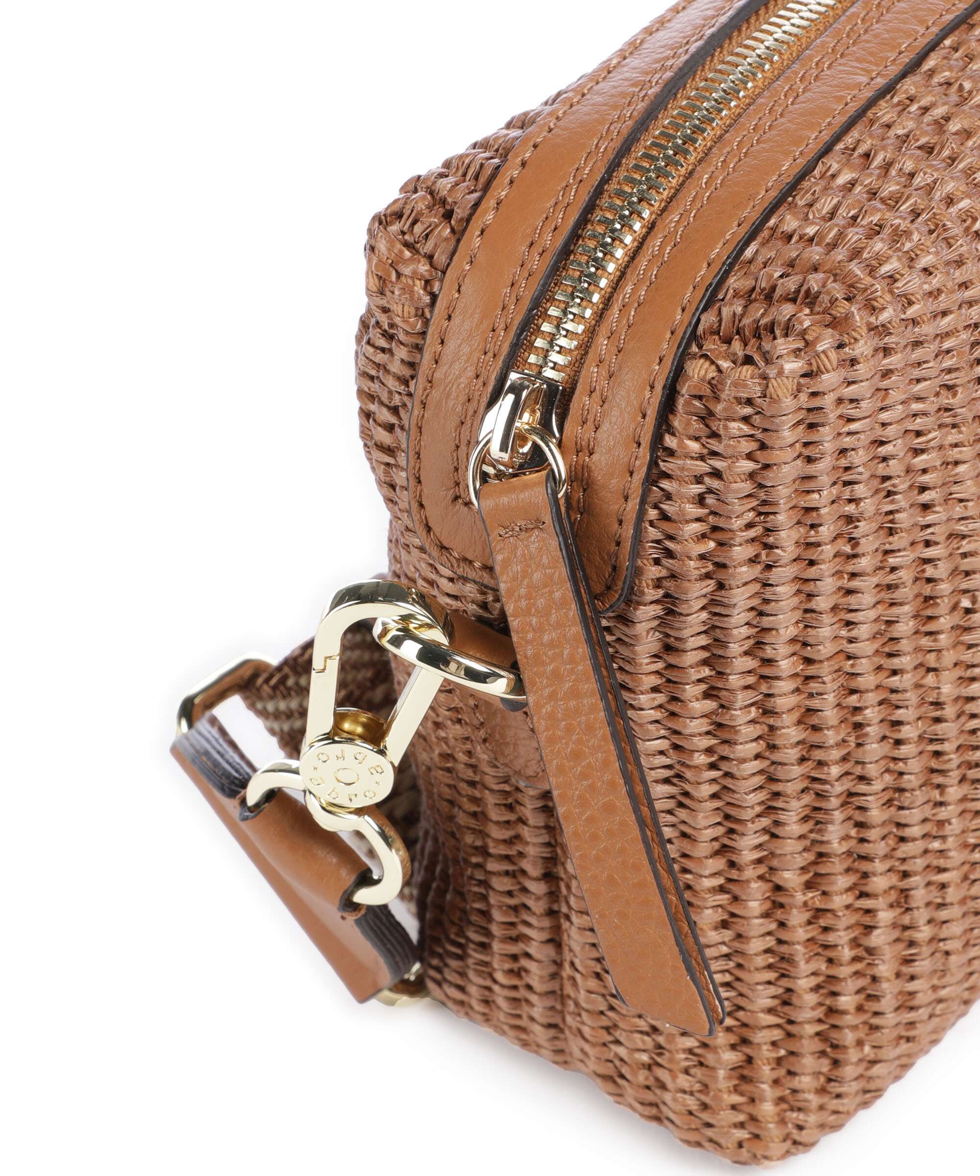 Abro Raffia Kaia Crossbody tas caramel/cognac - Image 4