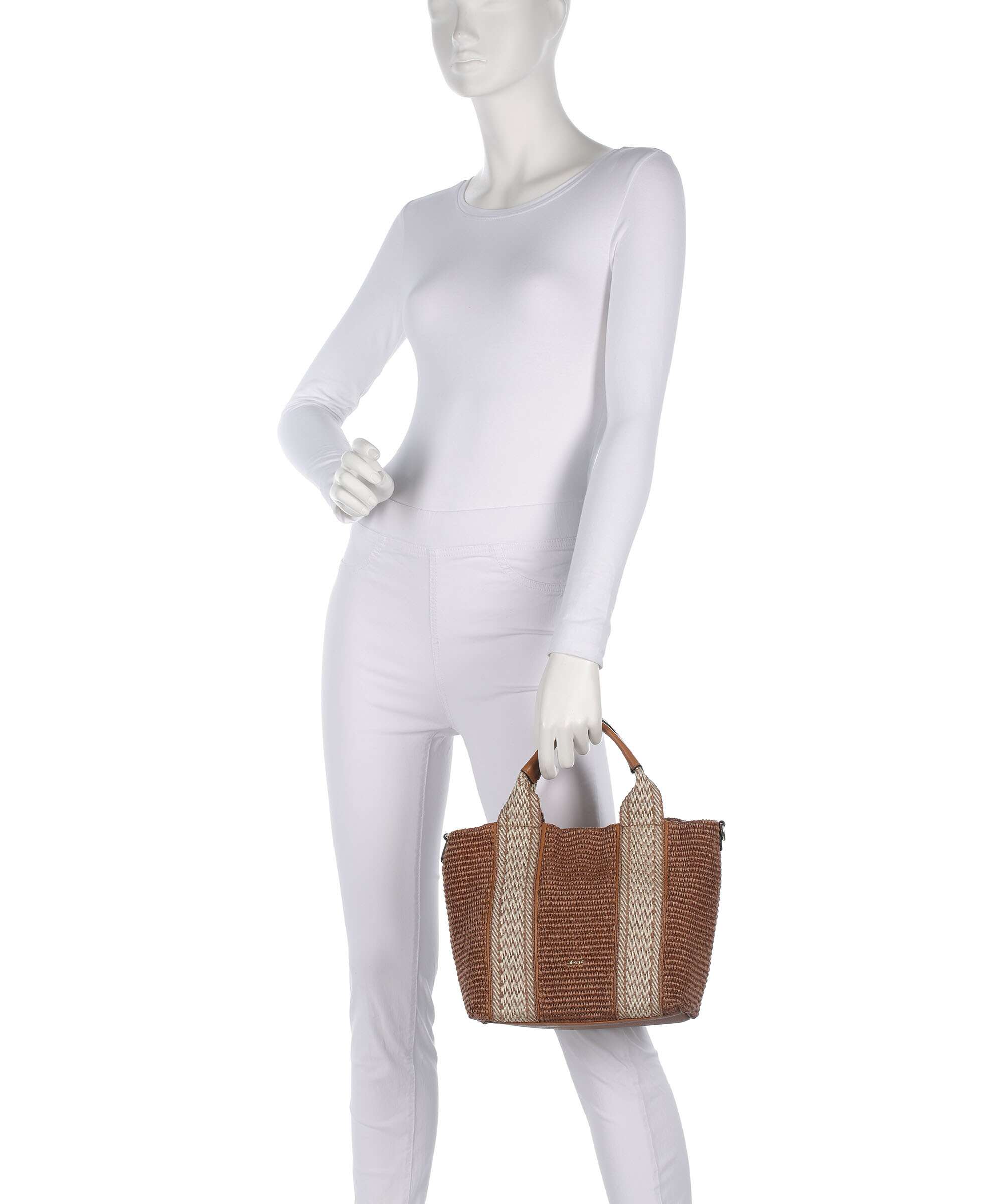 Abro Raffia Kaia Handtas caramel/cognac - Image 3