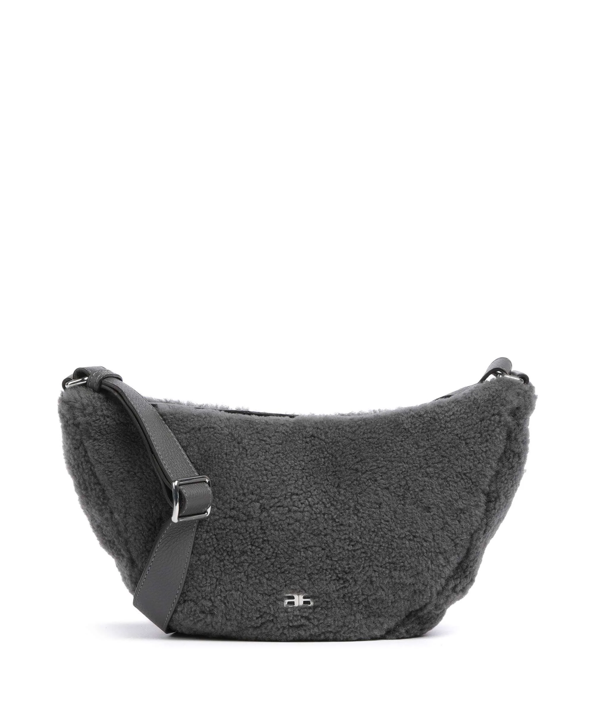 Abro Shearling By My Side Crossbody tas grey