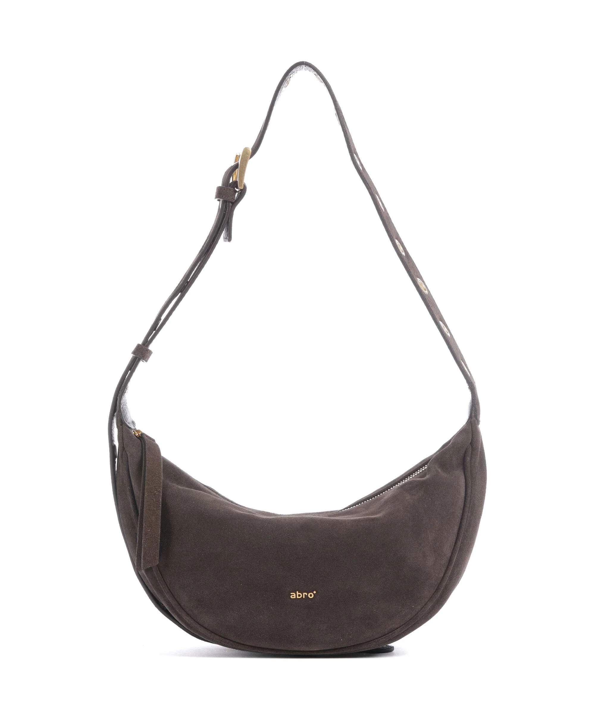 Abro Suede By My Side Small Schoudertas dark brown
