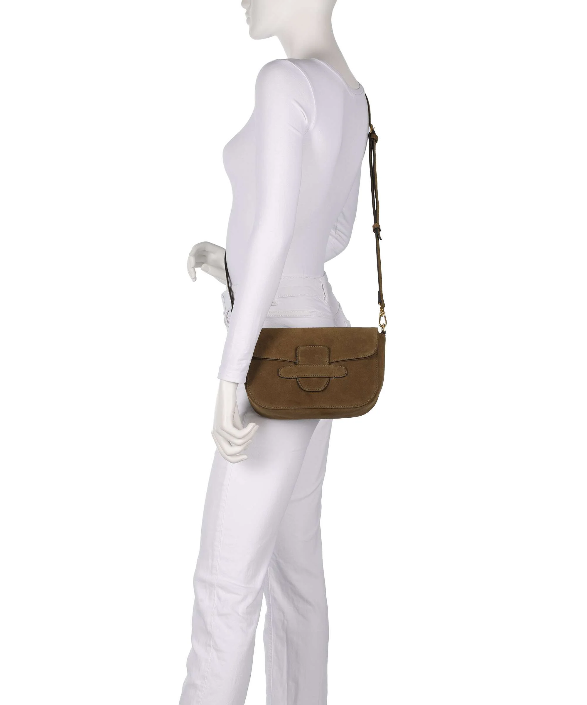 Abro Suede Camilla Schoudertas military - Image 4