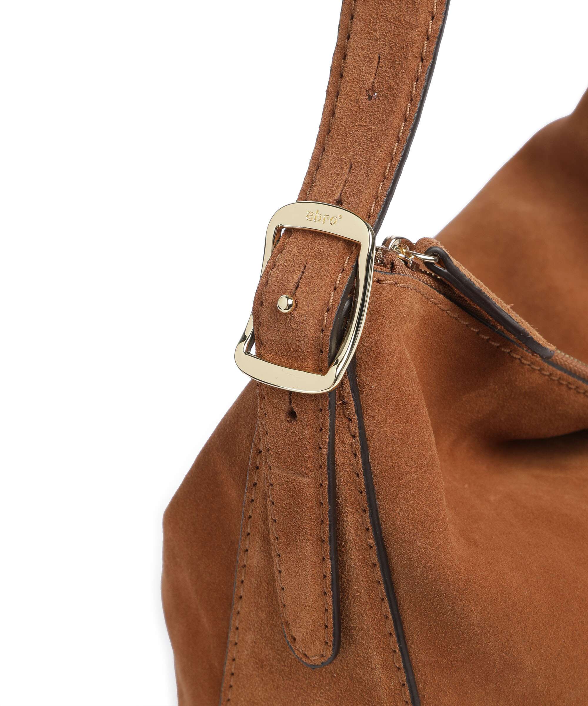 Abro Suede Carina Hobo tas cuoio - Image 4