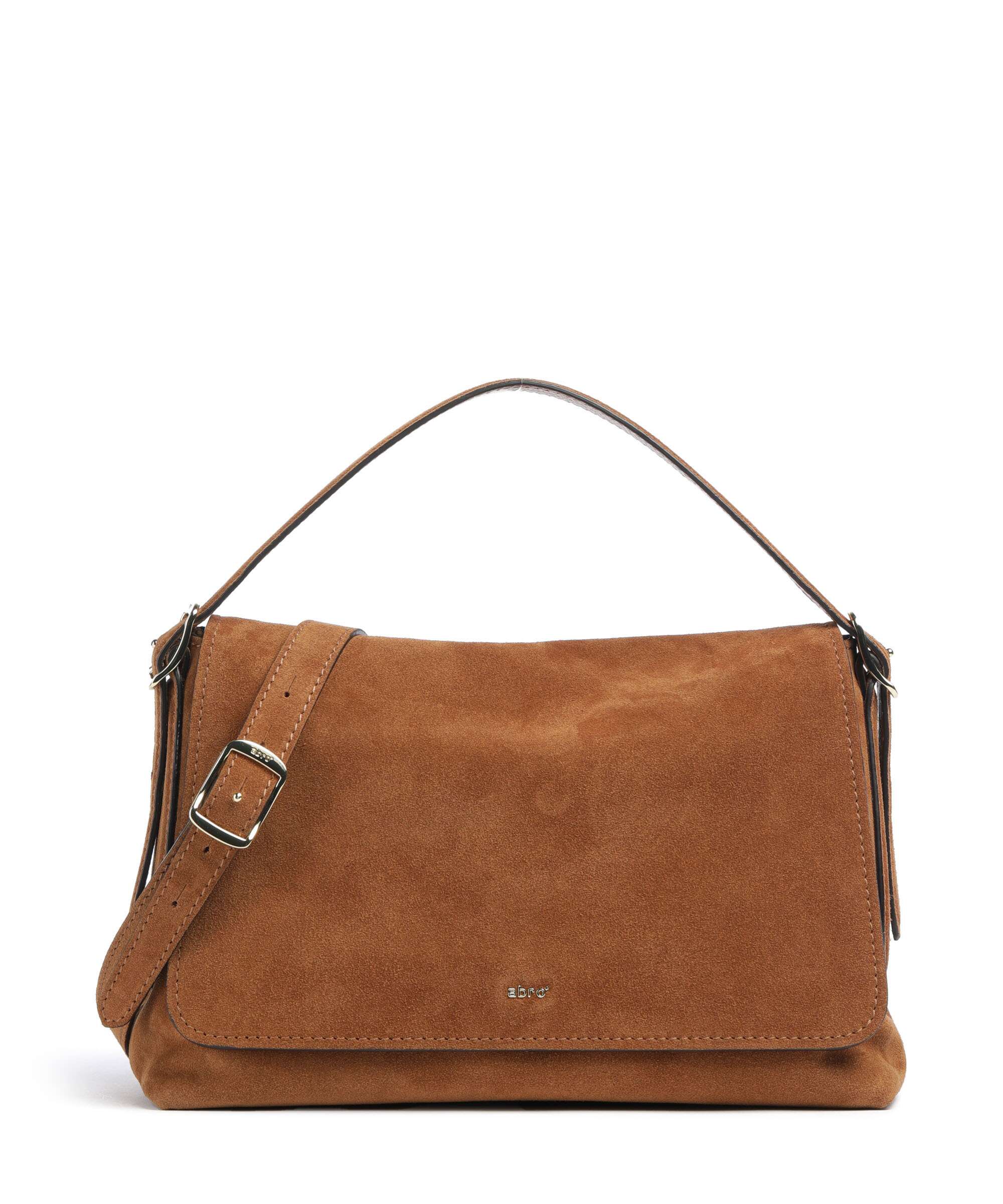 Abro Suede Carina Schoudertas cuoio