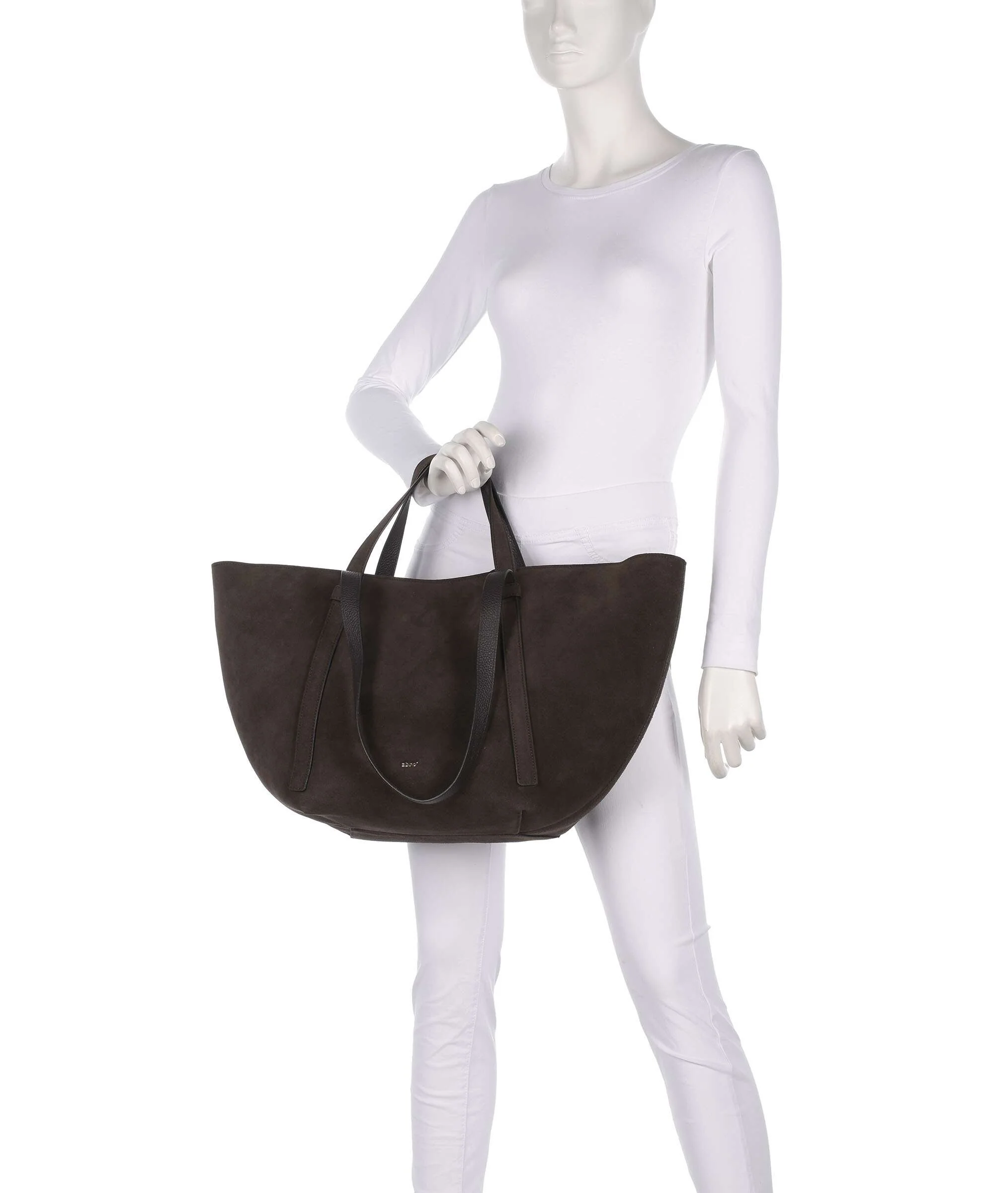 Abro Suede Cosmo Large Boodschappentas dark brown - Image 3