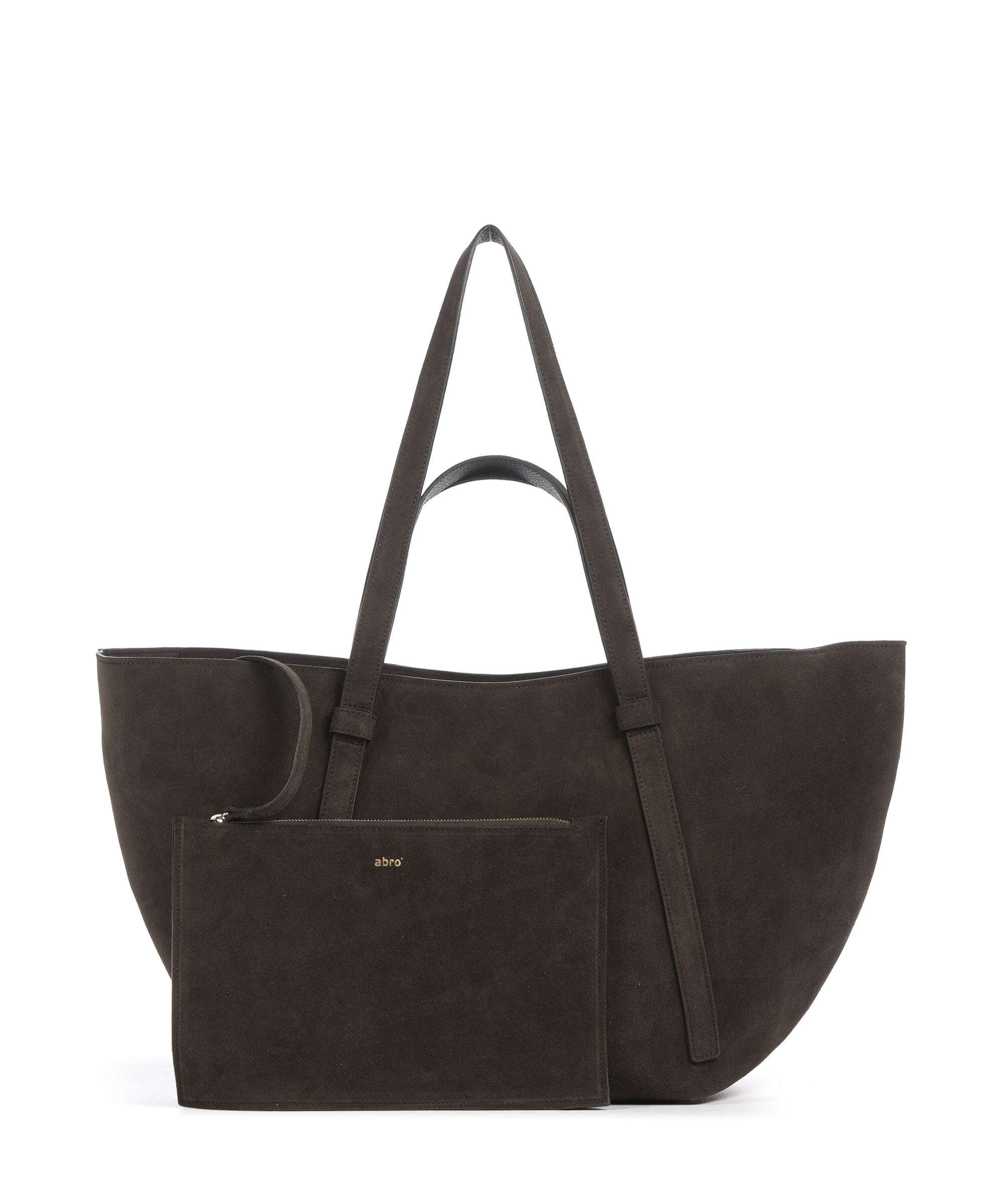 Abro Suede Cosmo Large Boodschappentas dark brown - Image 4