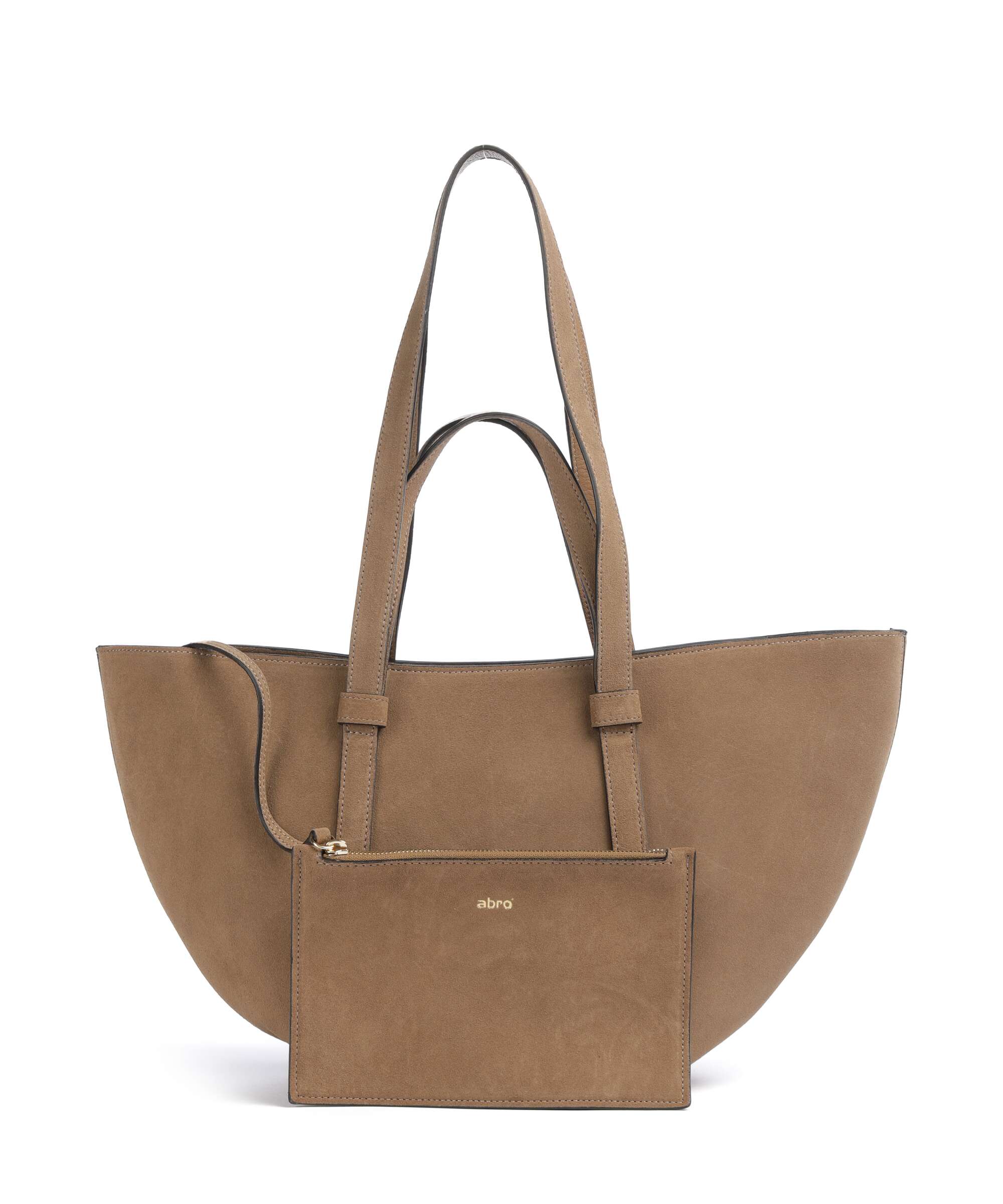 Abro Suede Cosmo Medium Boodschappentas camel - Image 4