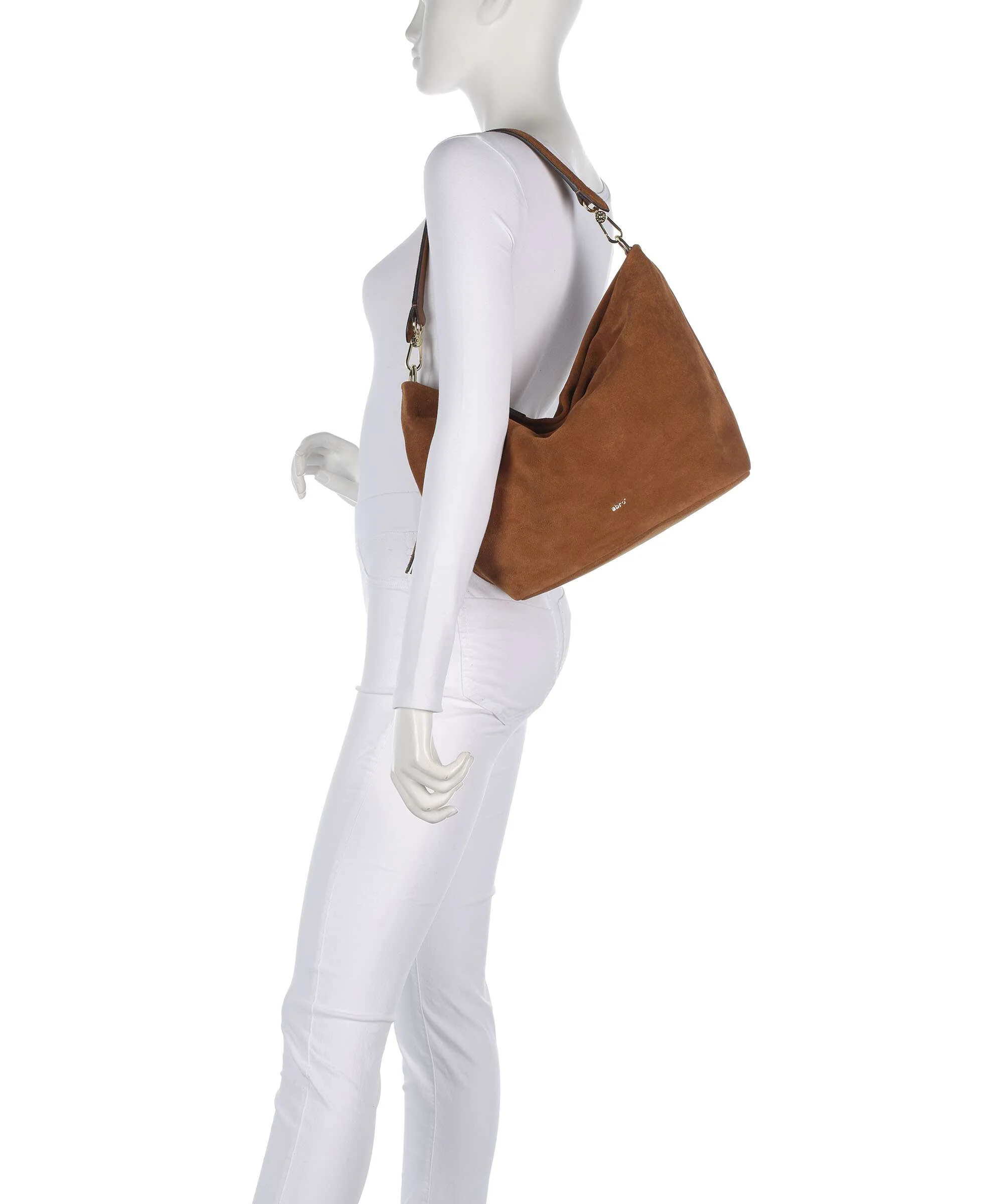 Abro Suede Ebony Hobo tas cuoio - Image 3