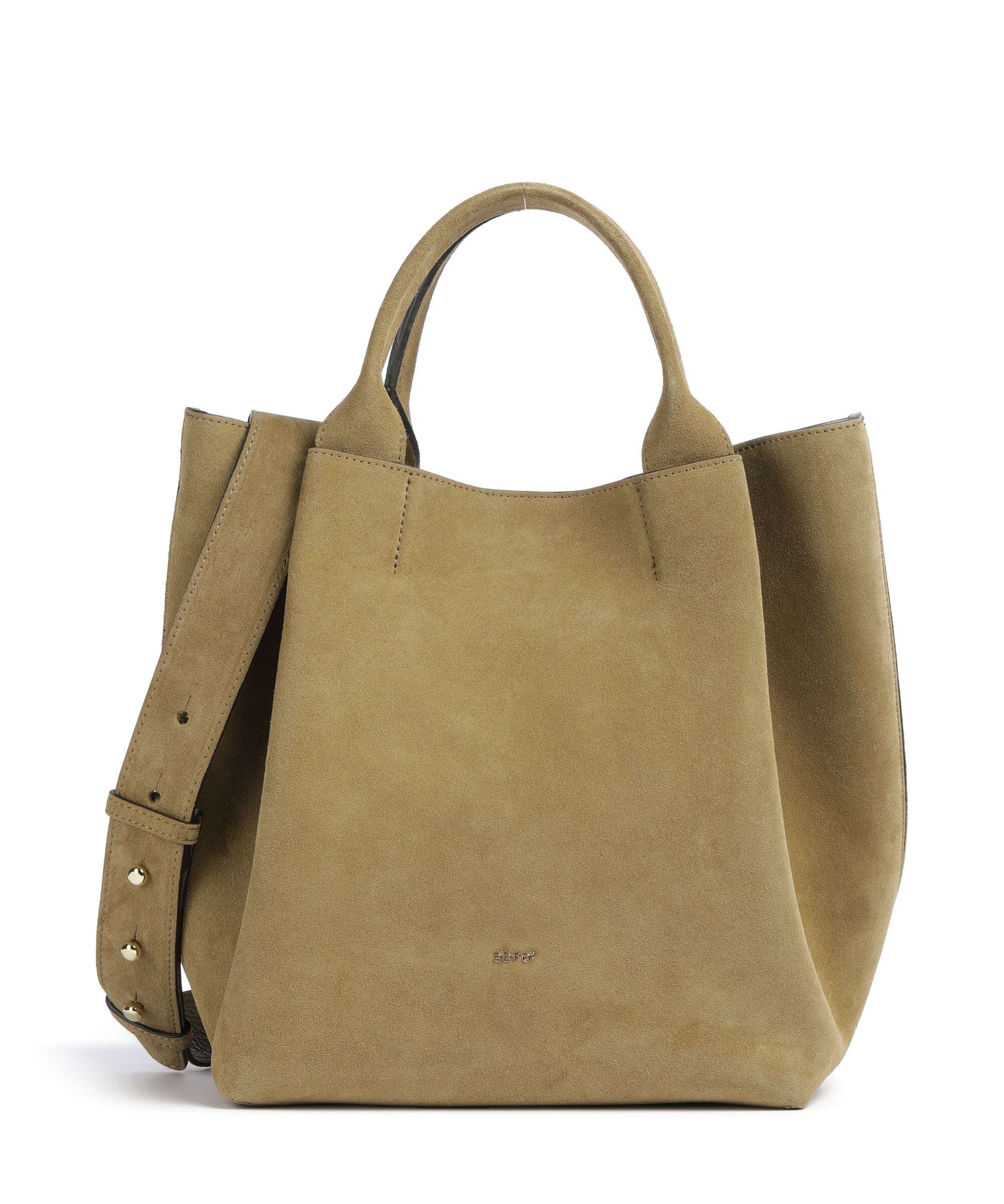 Abro Suede Essential Medium Handtas mud