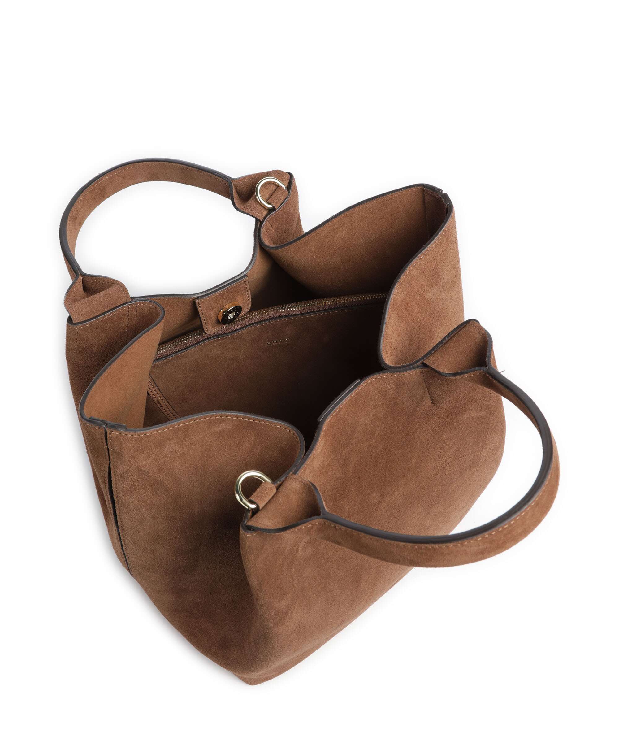 Abro Suede Essential Medium Handtas wood - Image 6