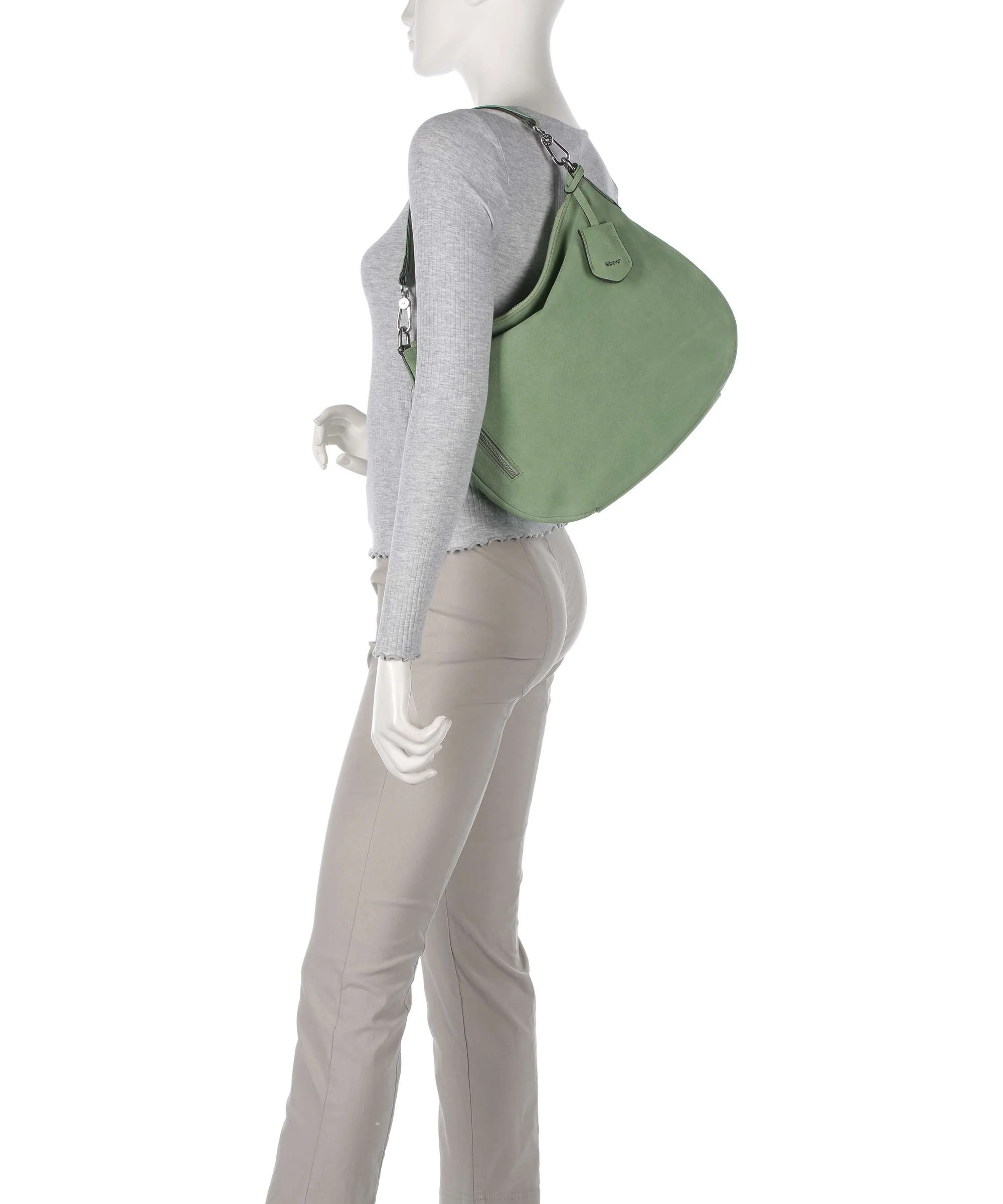 Abro Suede Juna Hobo tas green - Image 3
