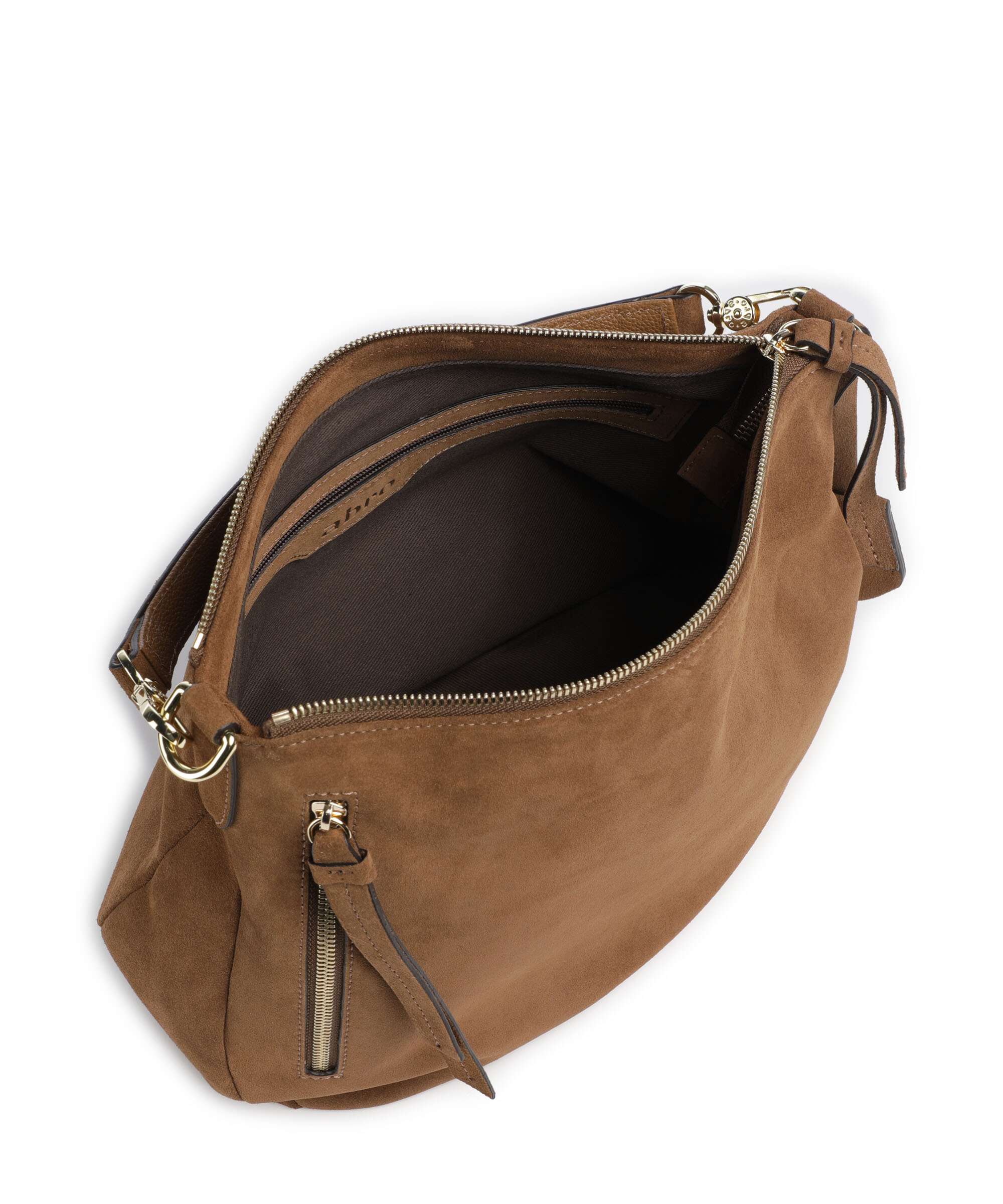 Abro Suede Juna Small Hobo tas camel - Image 6