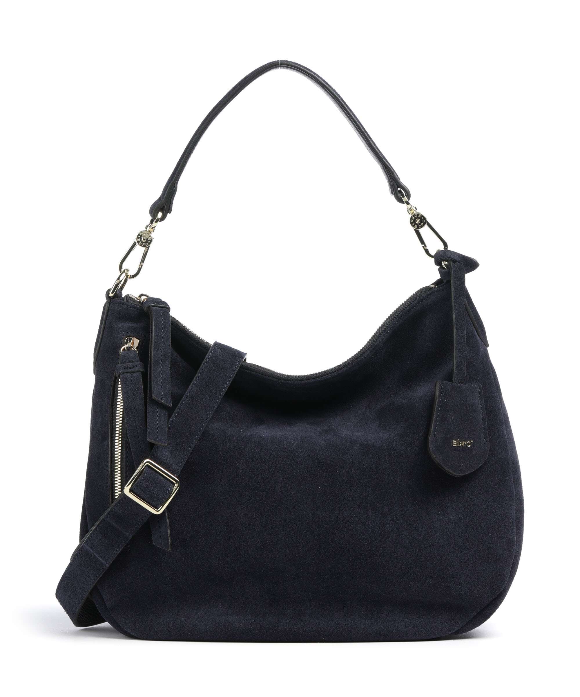 Abro Suede Juna Small Hobo tas navy