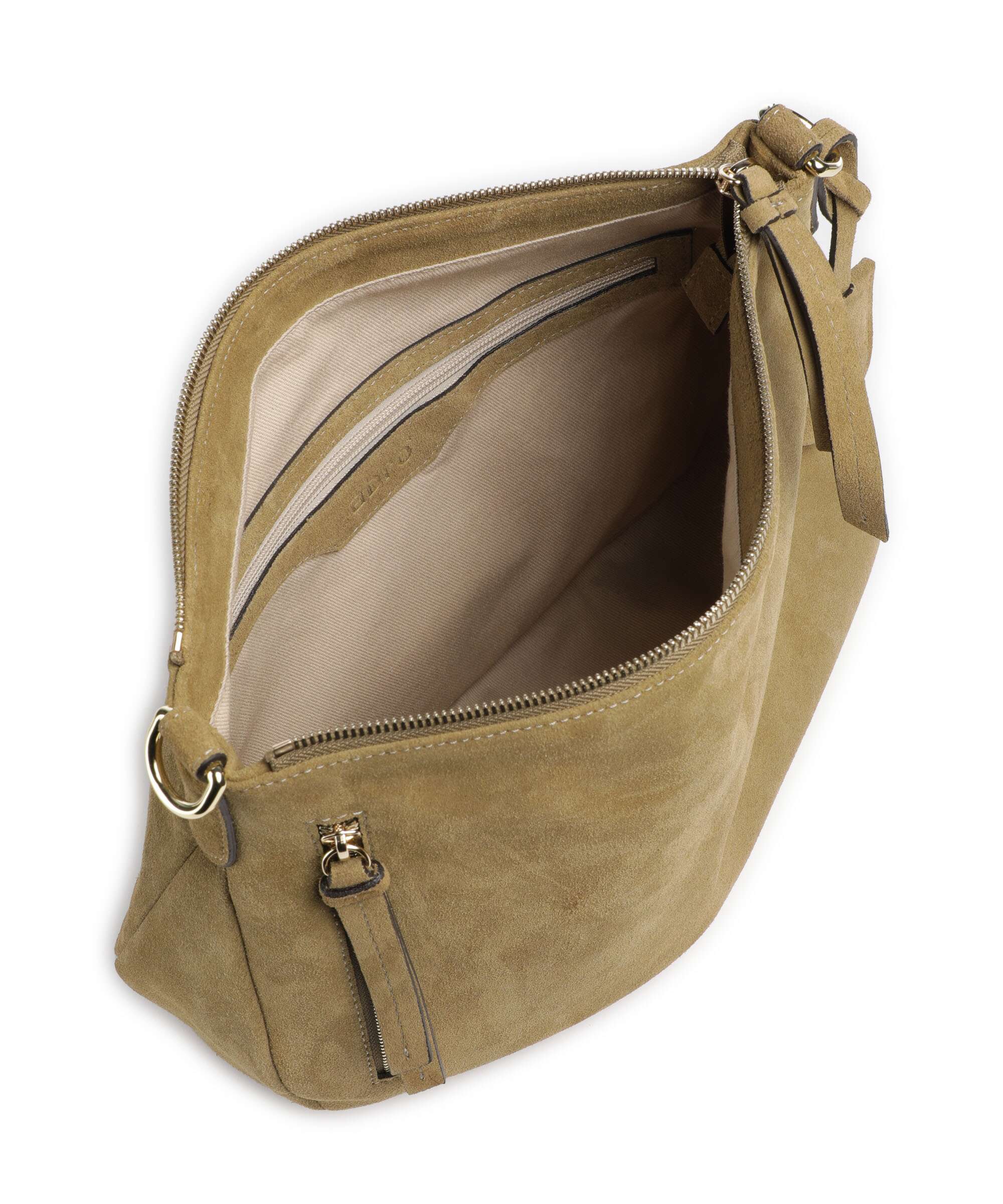 Abro Suede Juna Small Hobo tas mud - Image 6