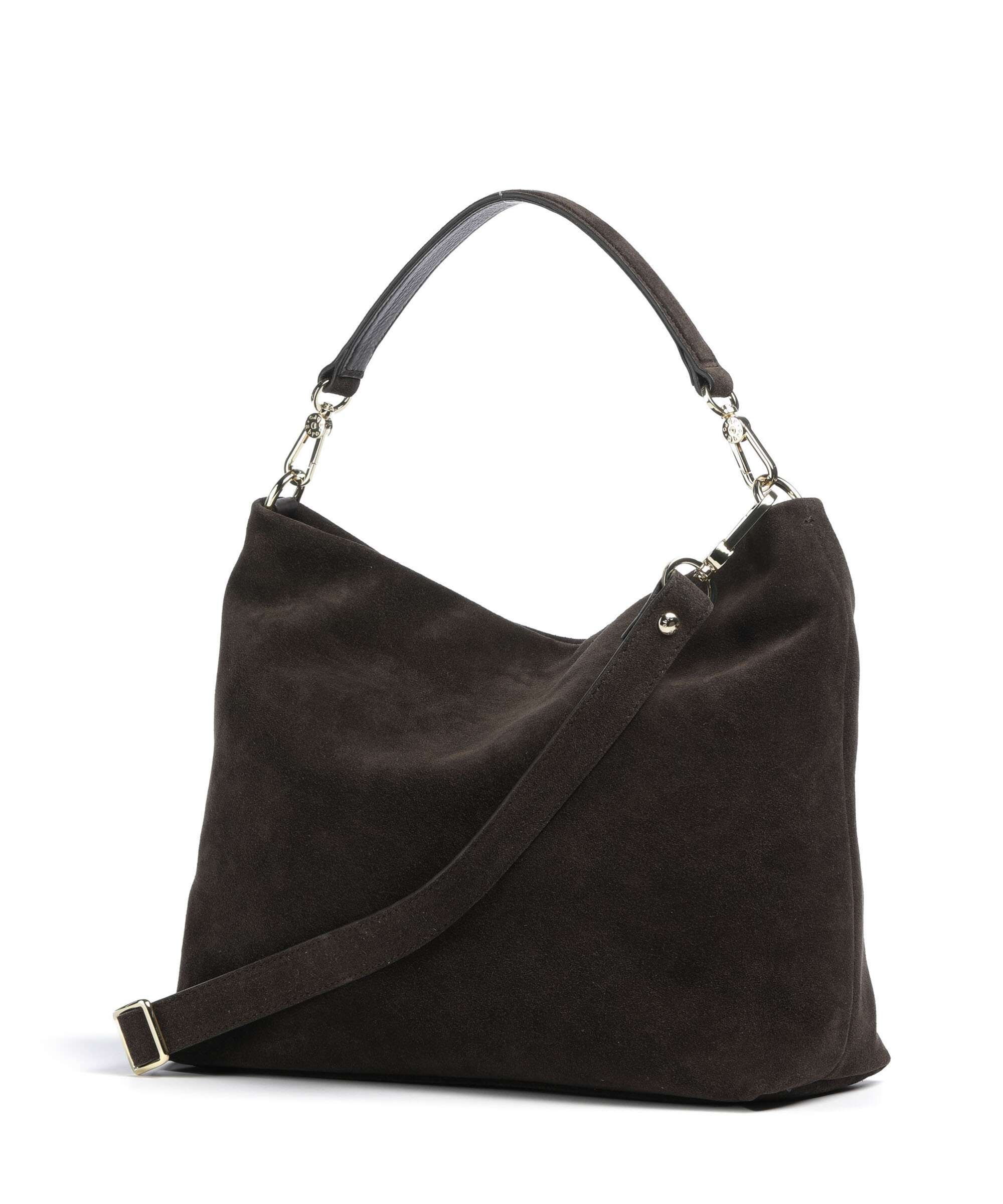 Abro Suede Kaia Hobo tas dark brown - Image 2