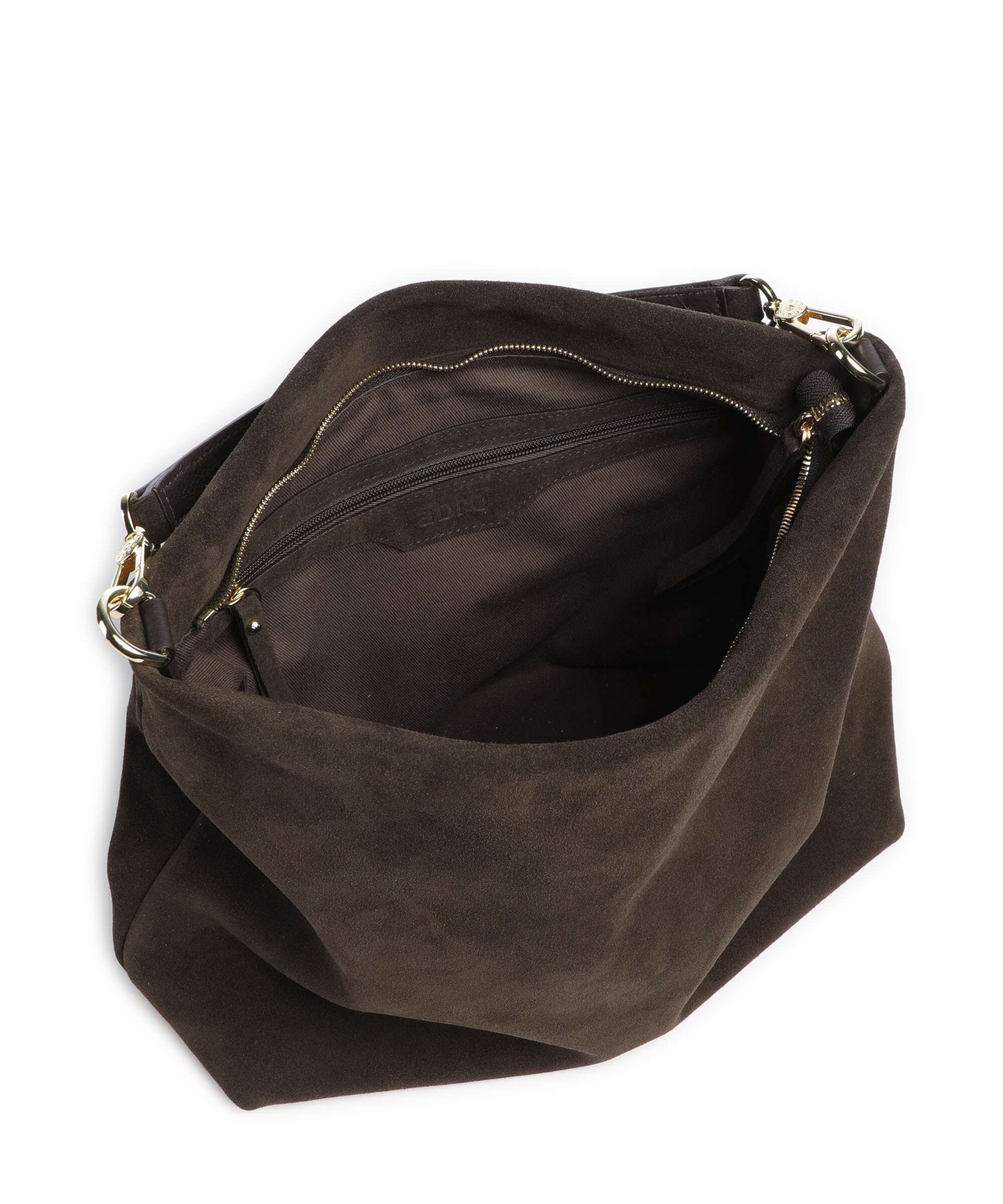 Abro Suede Kaia Hobo tas dark brown - Image 6