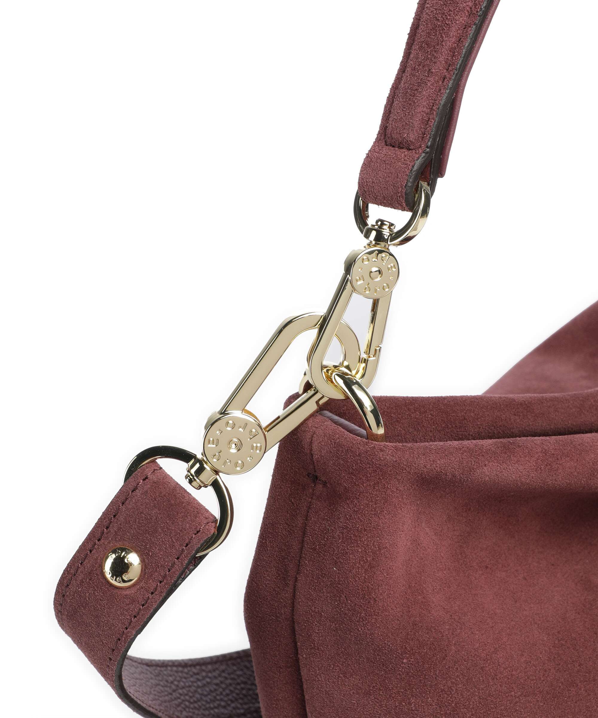 Abro Suede Kaia Hobo tas bordeaux - Image 4