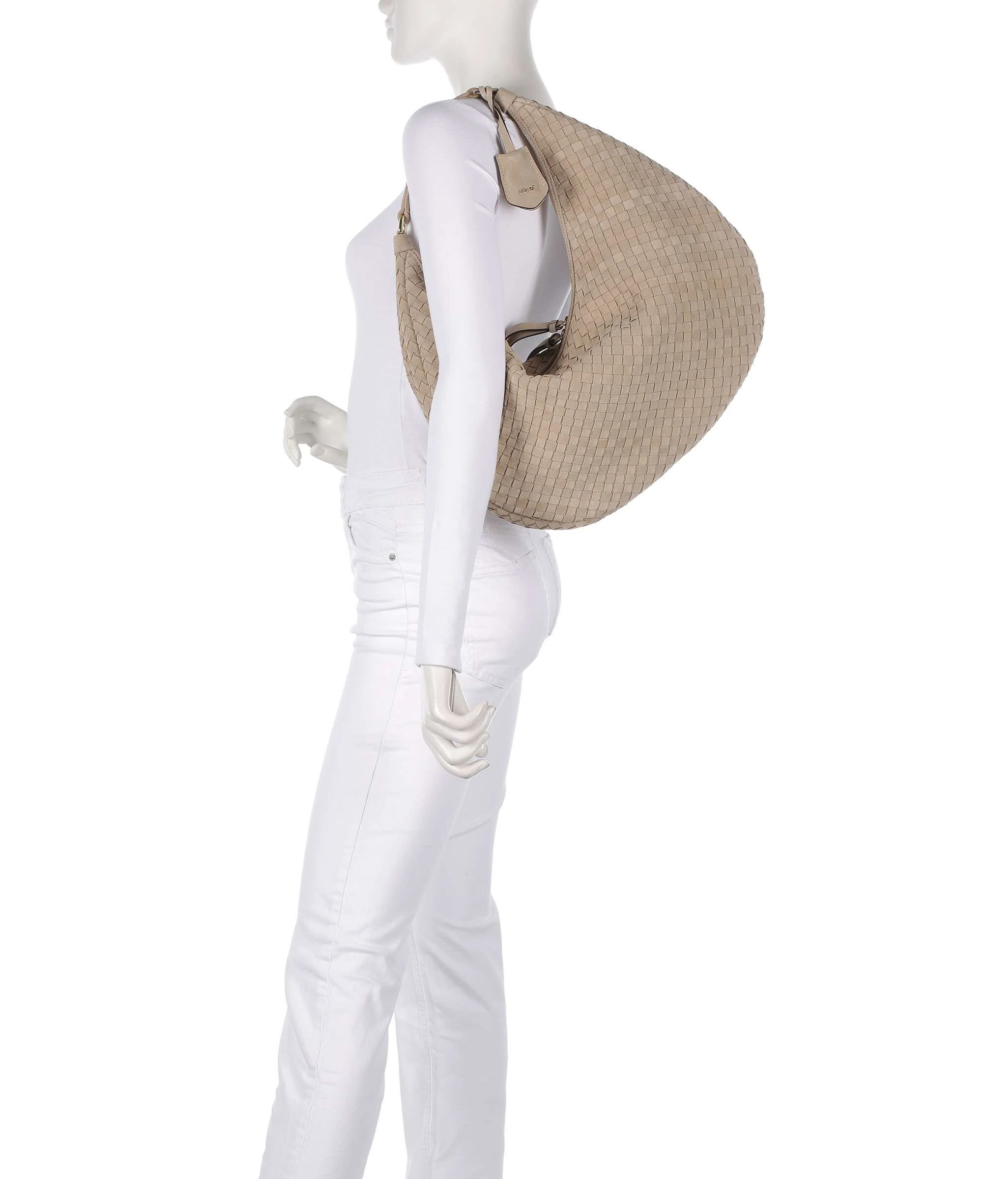 Abro Suede Nana Hobo tas natural - Image 3