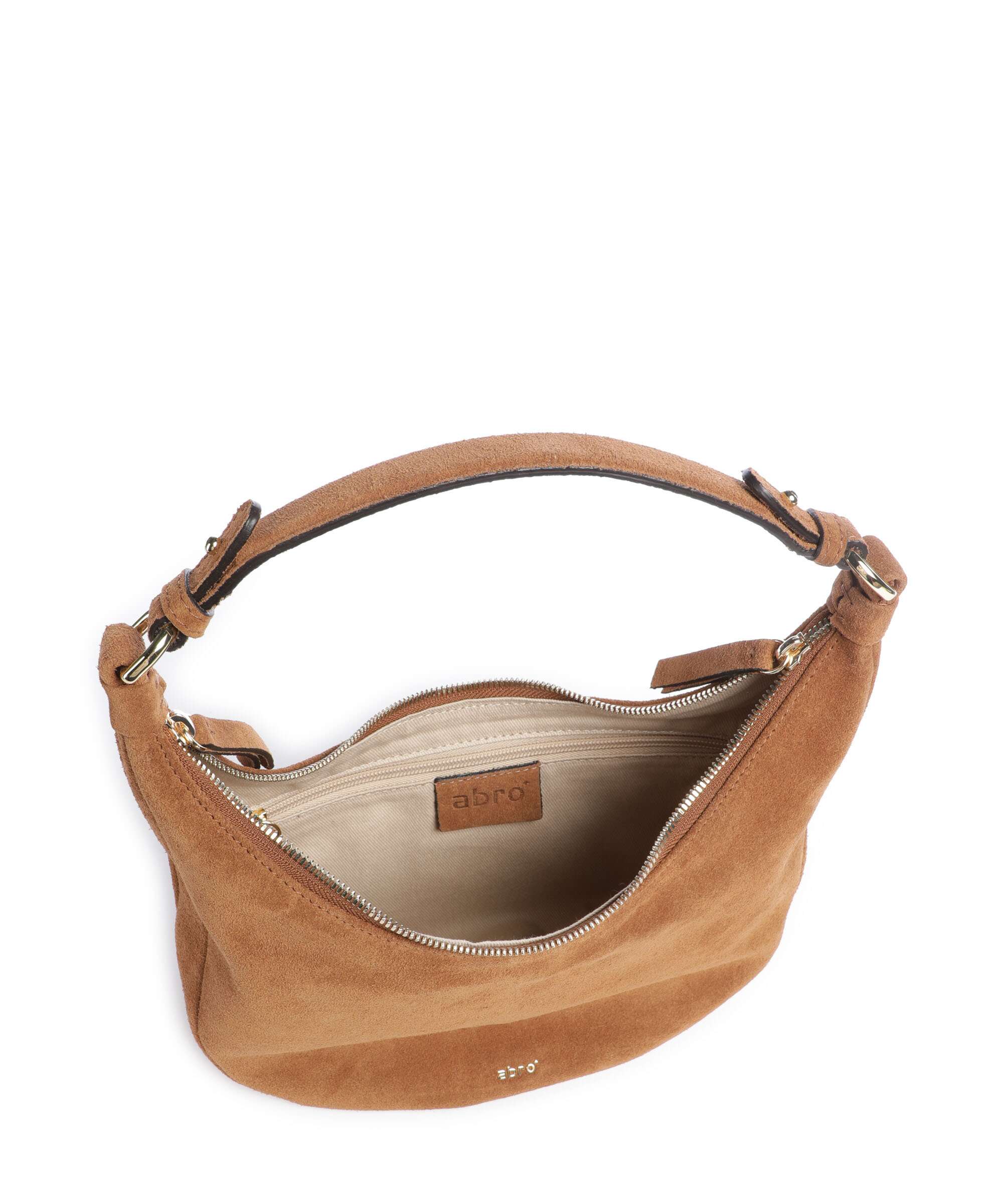 Abro Suede Nana Mini Hobo tas cuoio - Image 6