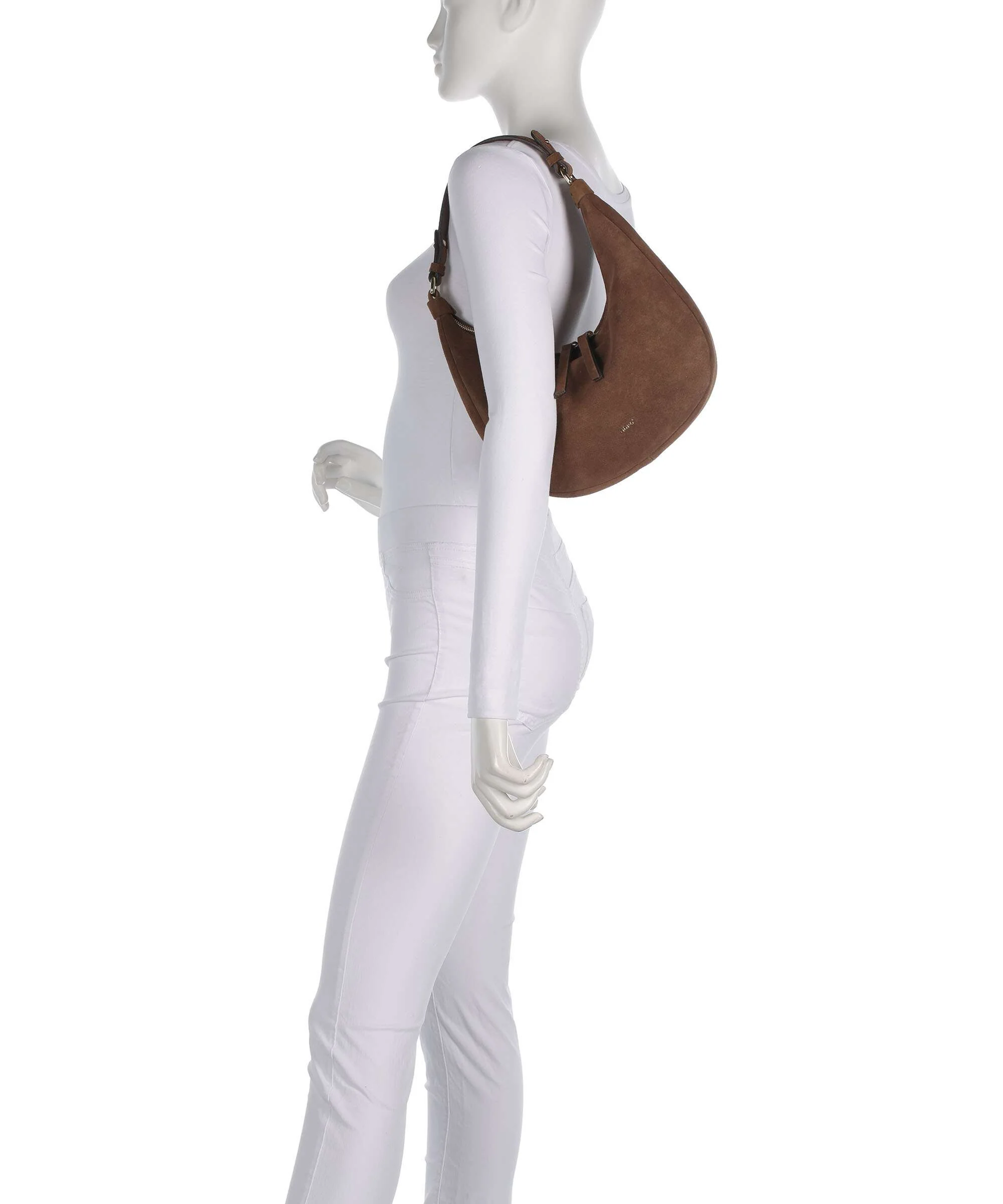 Abro Suede Nana Mini Hobo tas wood - Image 3