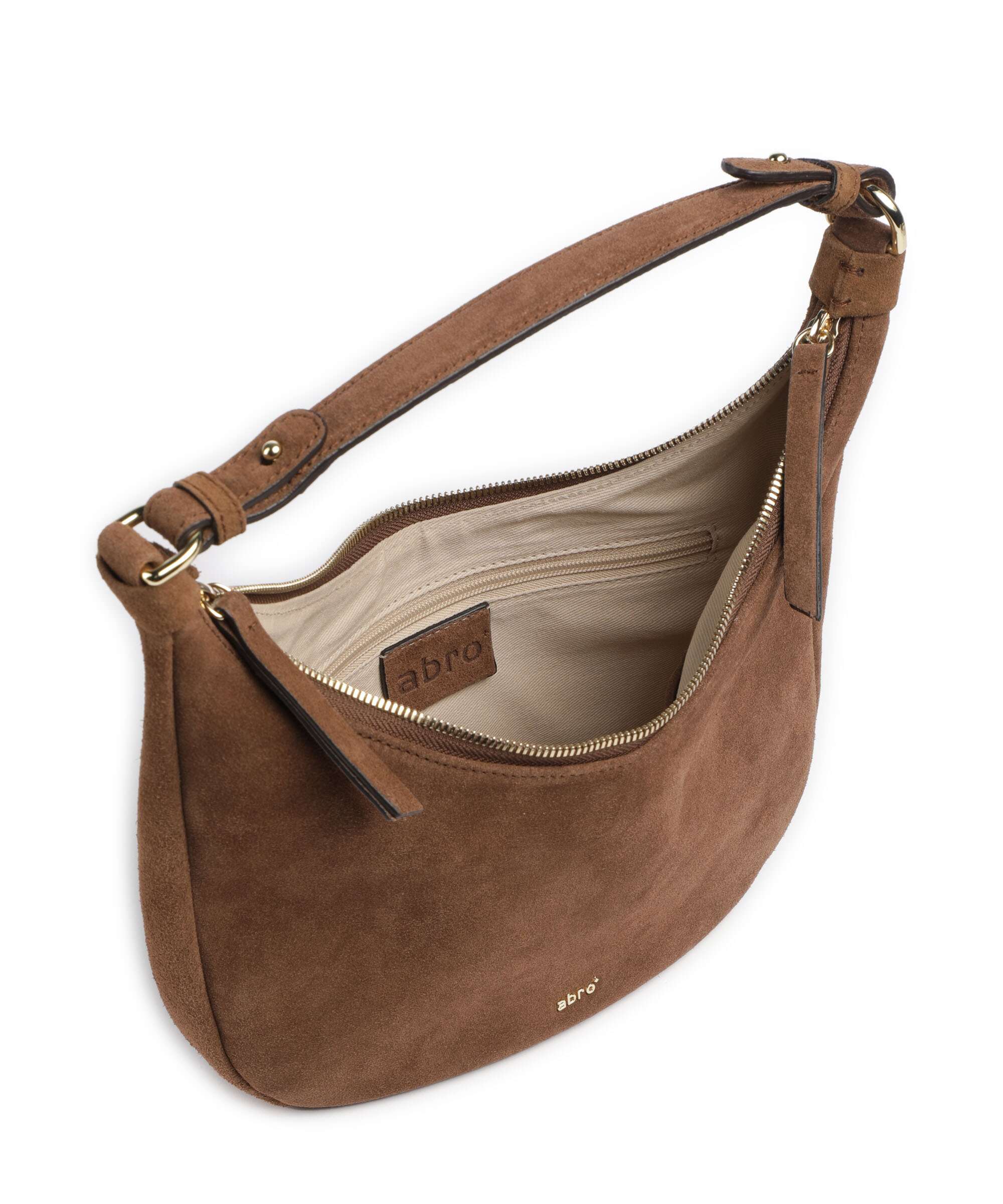 Abro Suede Nana Mini Hobo tas wood - Image 5