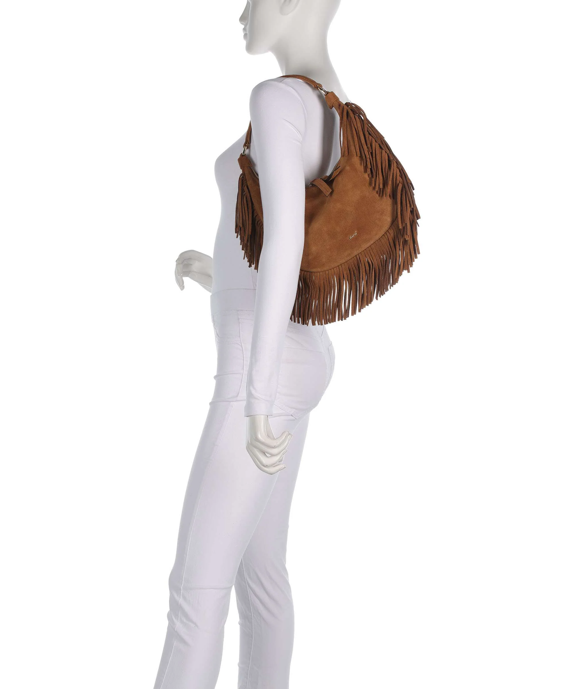 Abro Suede Nana Small Hobo tas cuoio - Image 3