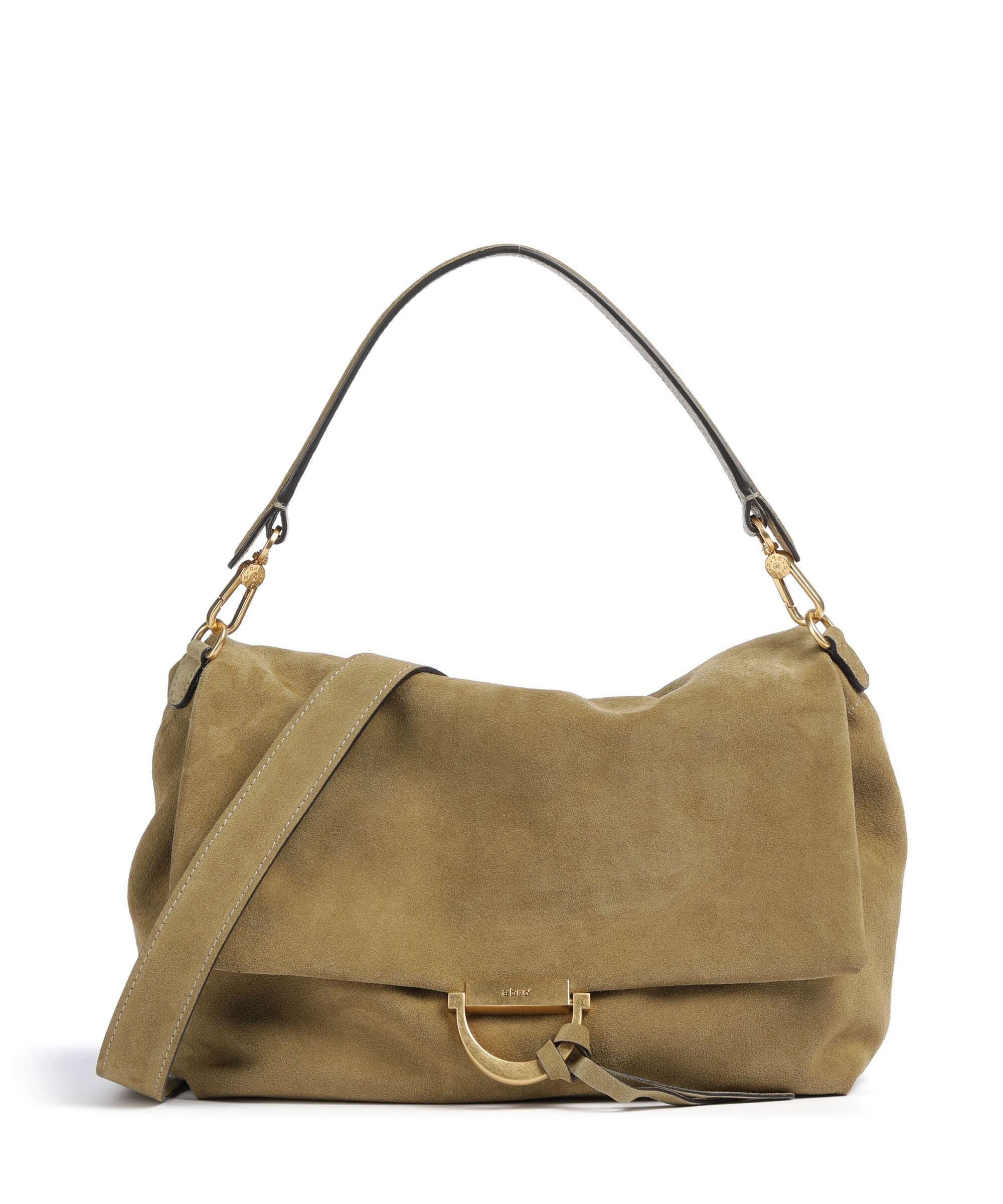 Abro Suede Temi Large Schoudertas mud
