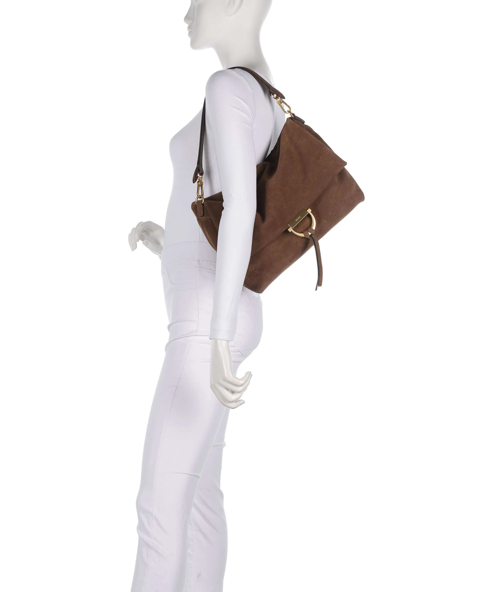 Abro Suede Temi Large Schoudertas wood - Image 3