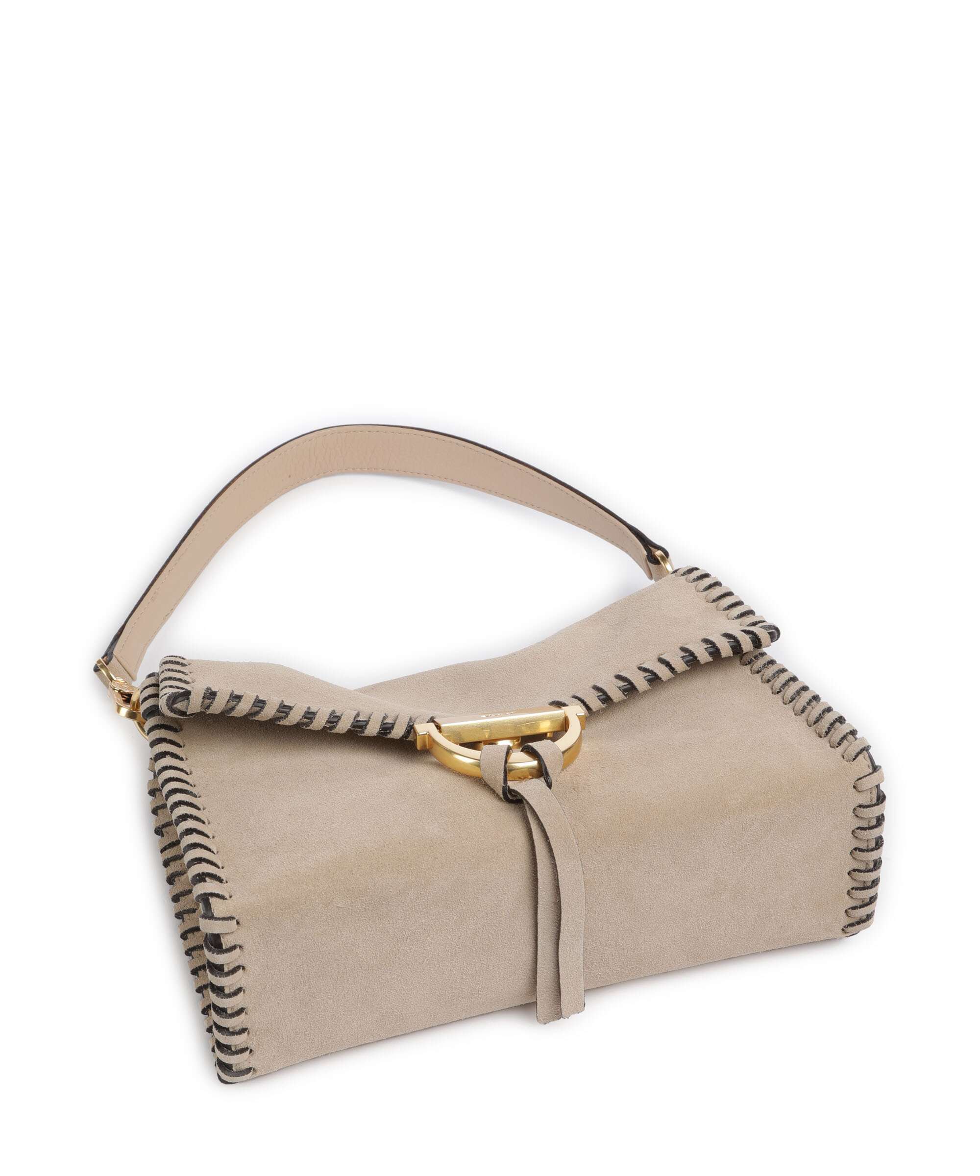 Abro Suede Temi Stitch Schoudertas natural - Image 6