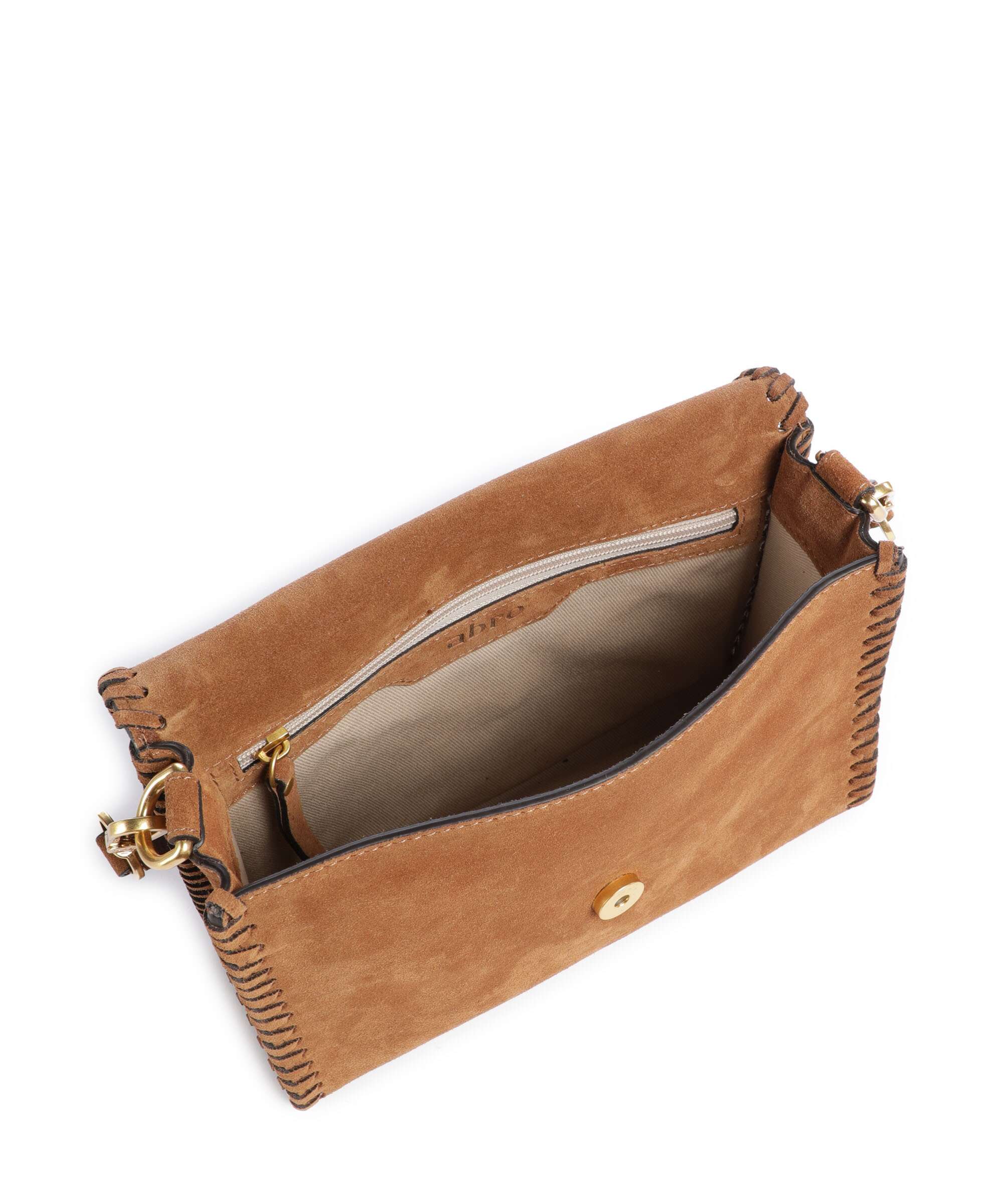 Abro Suede Temi Stitch Schoudertas cuoio - Image 6