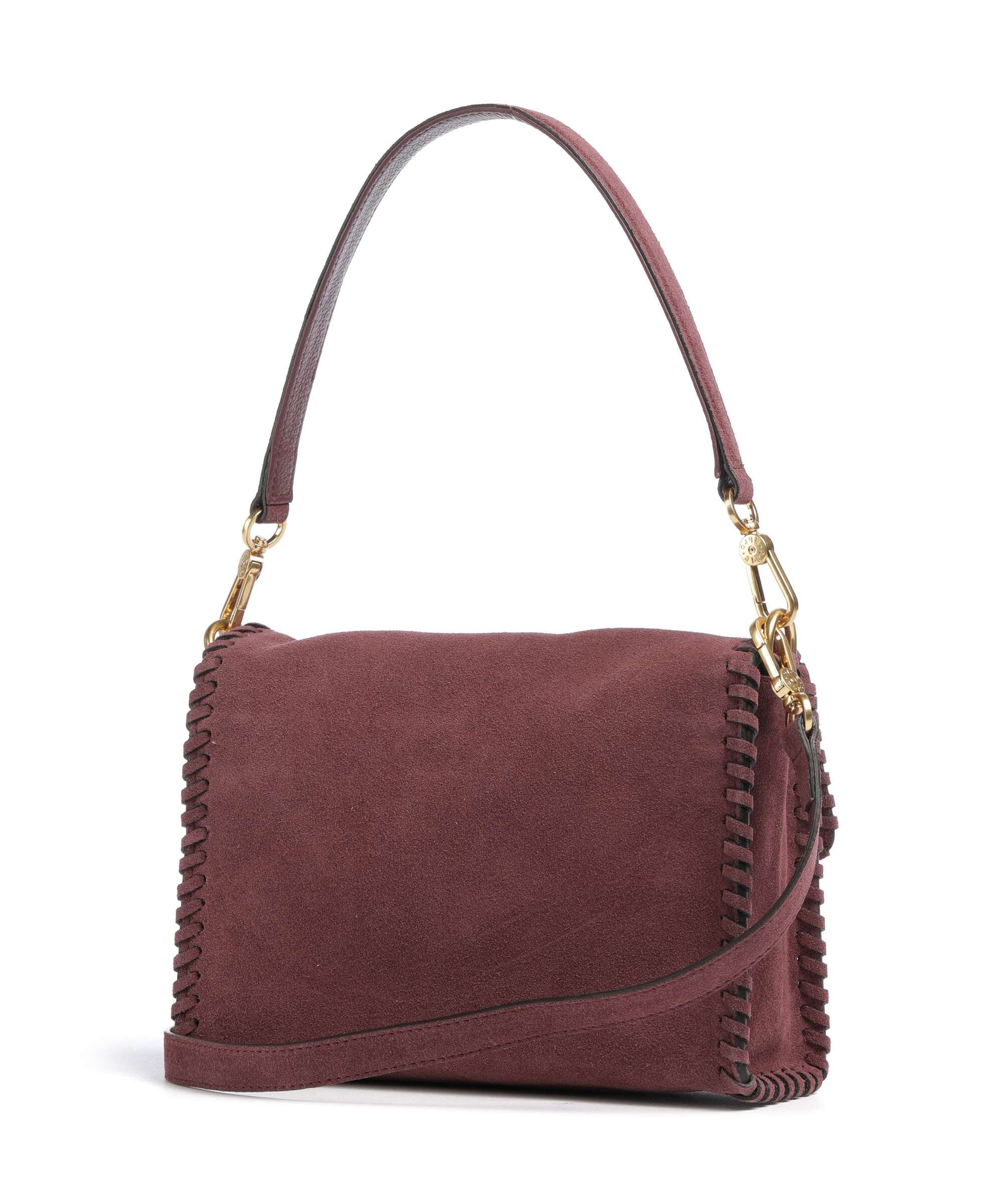 Abro Suede Temi Stitch Schoudertas bordeaux - Image 2